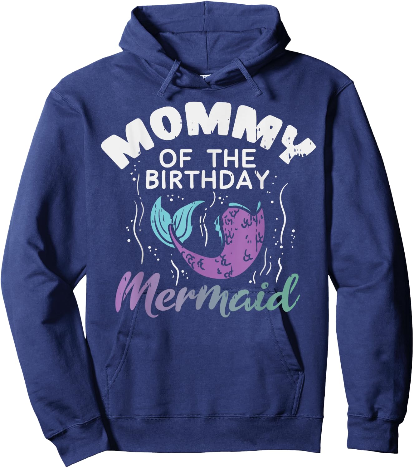Mommy Of The Birthday Mermaid Mom Family Matching Party Gift Hoodie - Hoodie | Navy