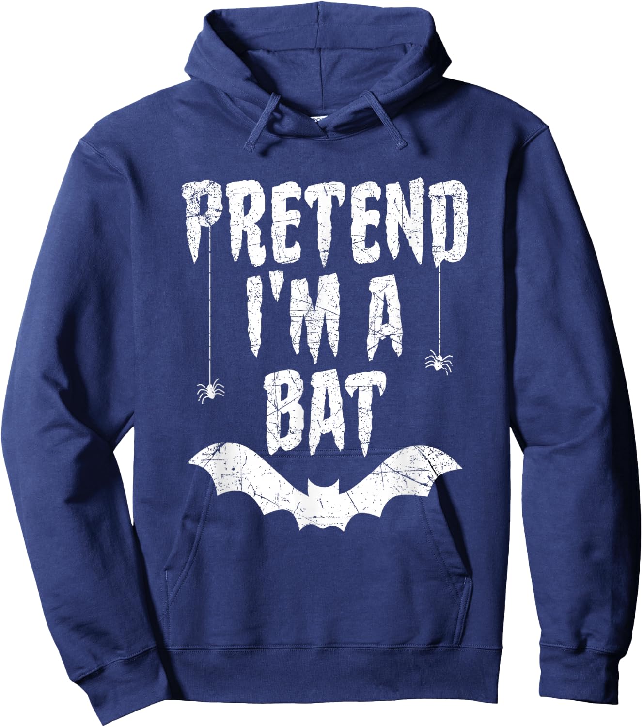 Funny Pretend I'm A Bat Easy Costume Lazy Halloween Hoodie - Hoodie | Navy