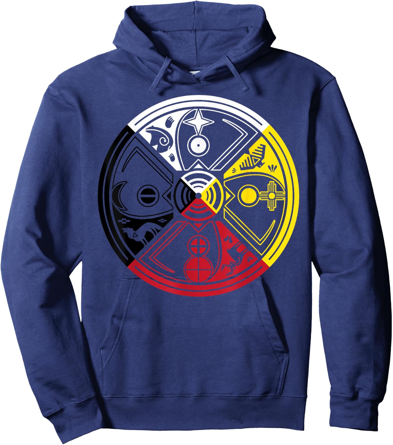 Medicine Wheel Sacred Hoop Hoodie - Hoodie | Navy