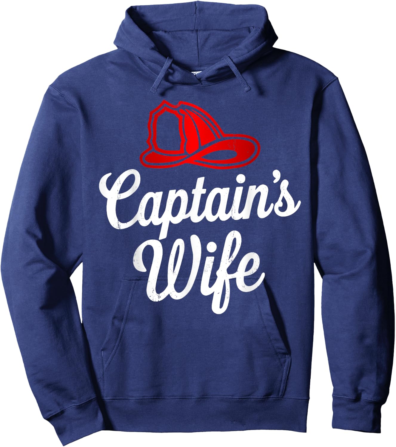 Captain Wife Firefighter Fireman Proud Firefighting Family Hoodie - Hoodie | Navy