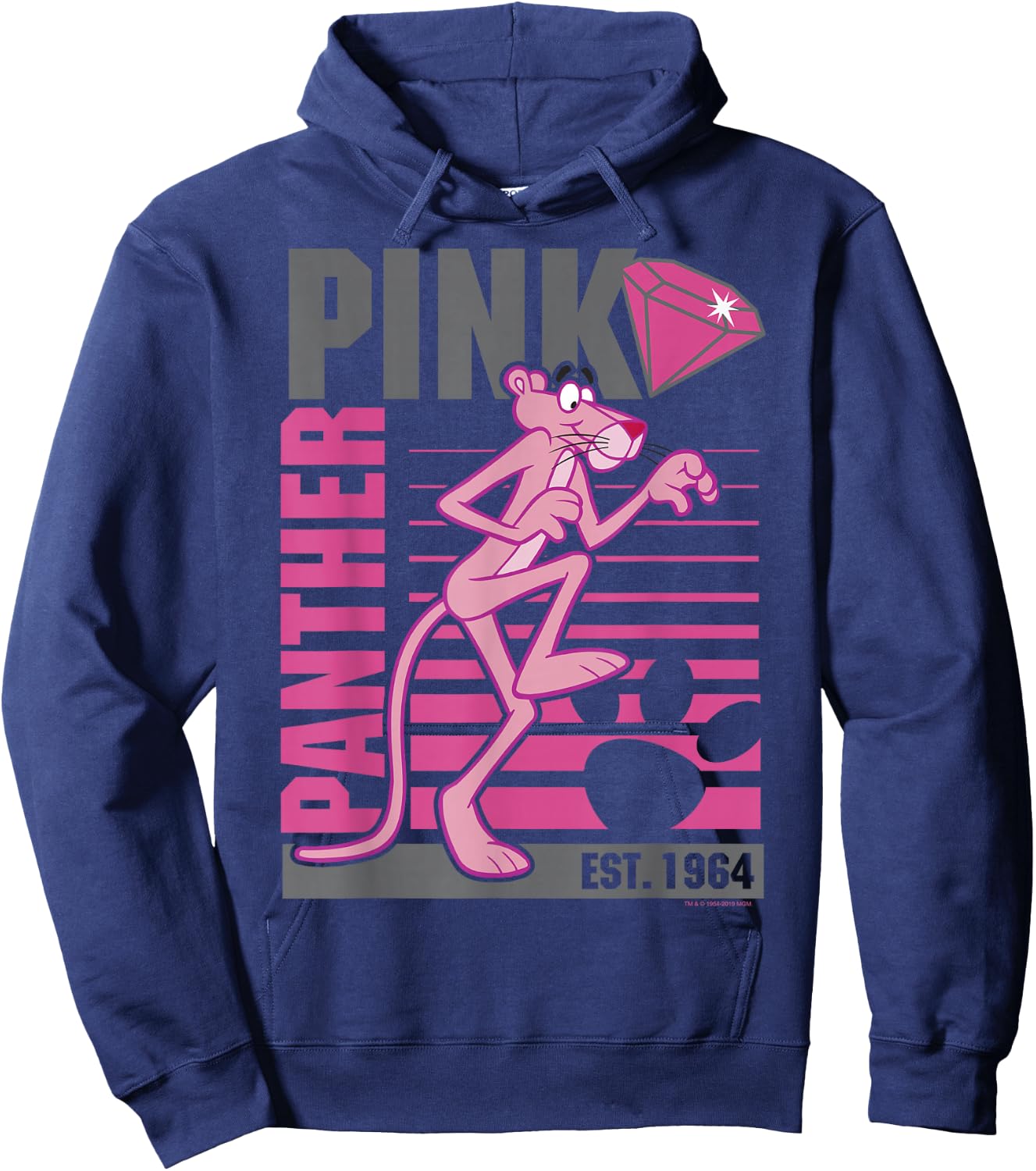 Pink Panther Lined Portrait Hoodie - Hoodie | Navy