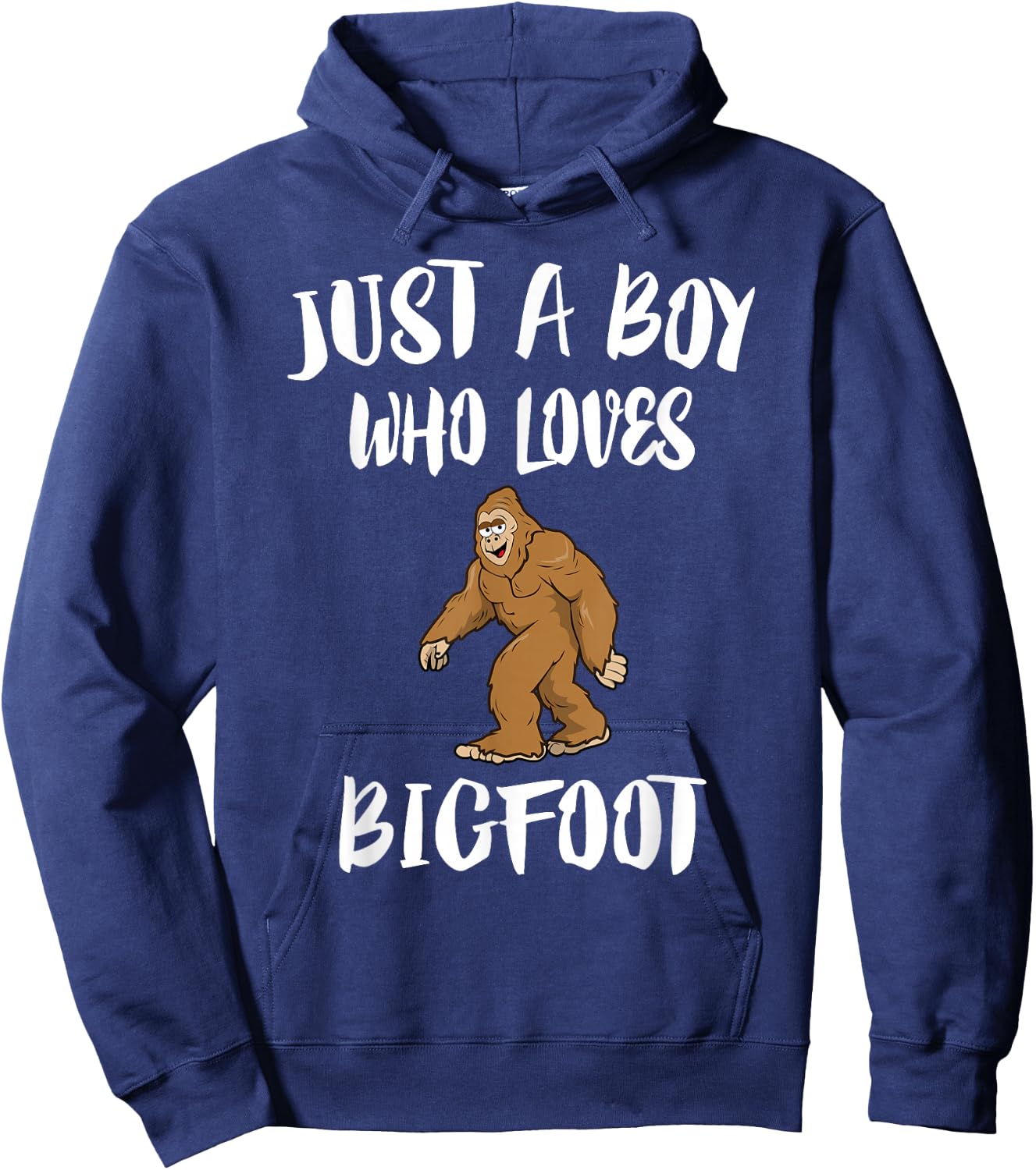 Just A Boy Who Loves Bigfoot Animal Gift Hoodie - Hoodie | Navy