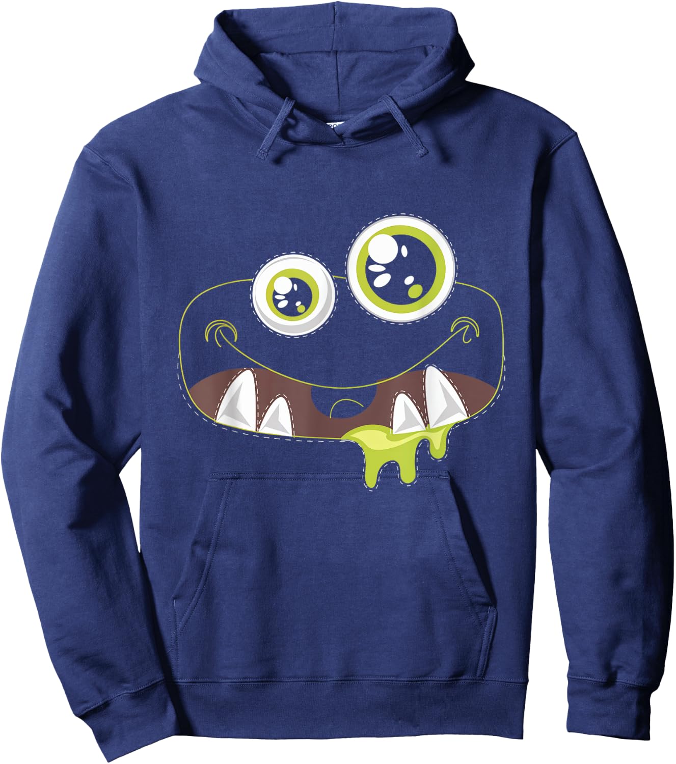 Cute Monster Face Halloween Costumes Kids Fun Hoodie - Hoodie | Navy