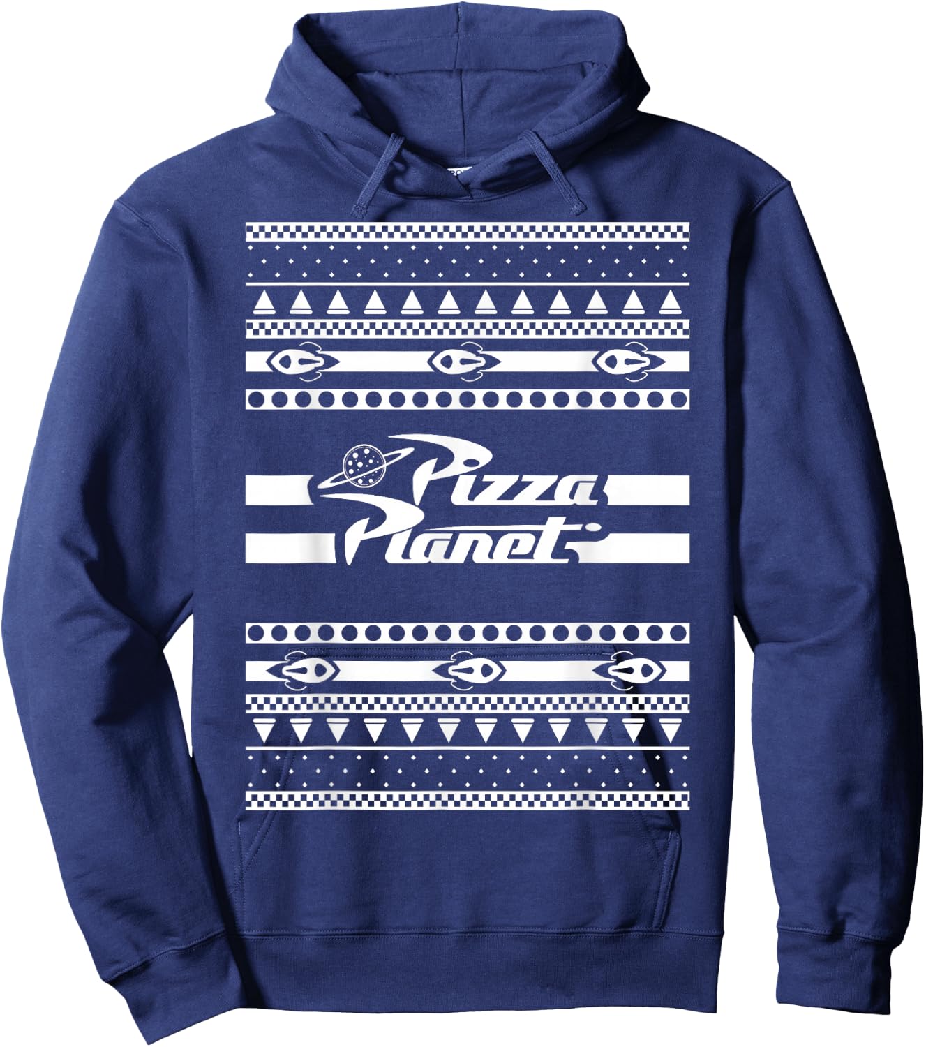 Disney Pixar Toy Story Pizza Planet Ugly Christmas Hoodie - Hoodie | Navy