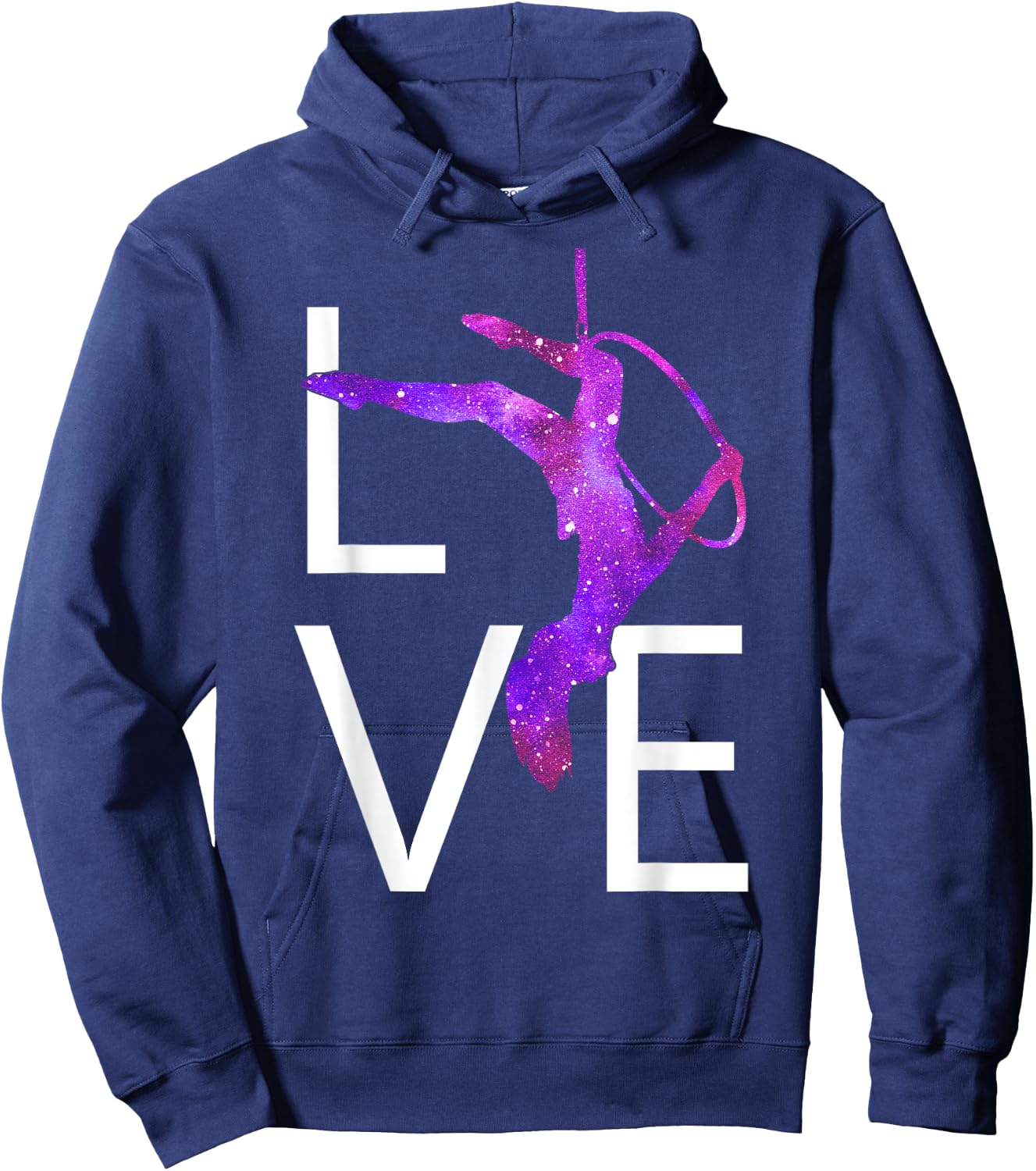 Aerial Hoop Aerial Yoga Aerialist Lyra Purple Love Hoodie - Hoodie | Navy