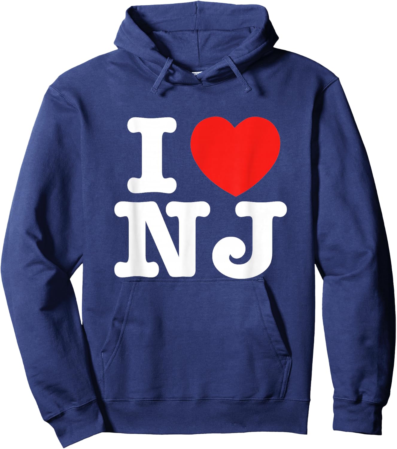 I Heart New Jersey (NJ) Love Hoodie - Hoodie | Navy