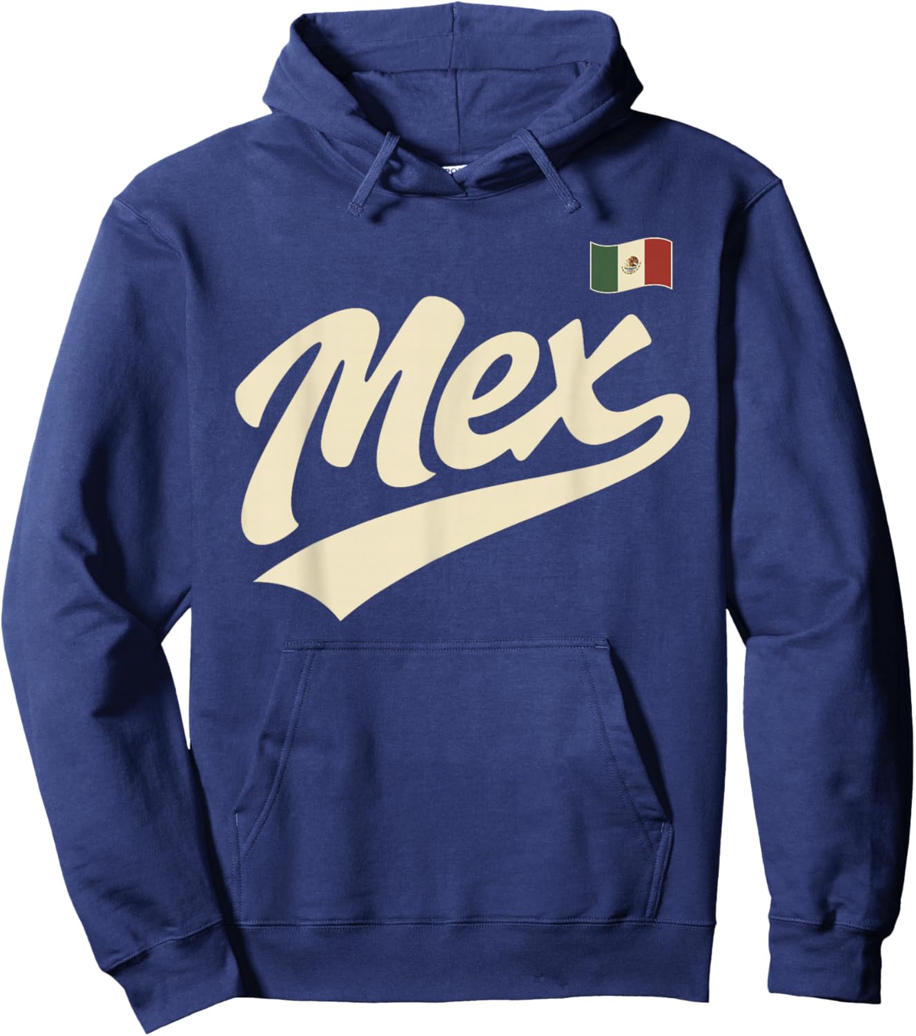Mexico Vintage Script Fan Hoodie - Hoodie | Navy
