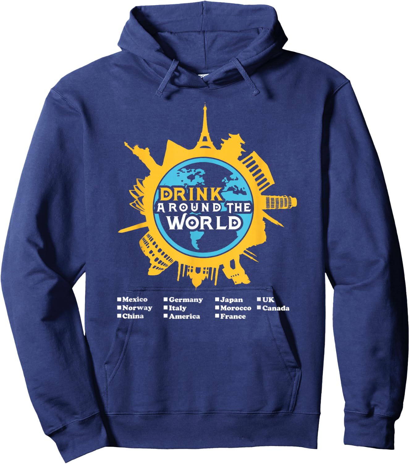 Drink Around the World Hoodie - Hoodie | Navy