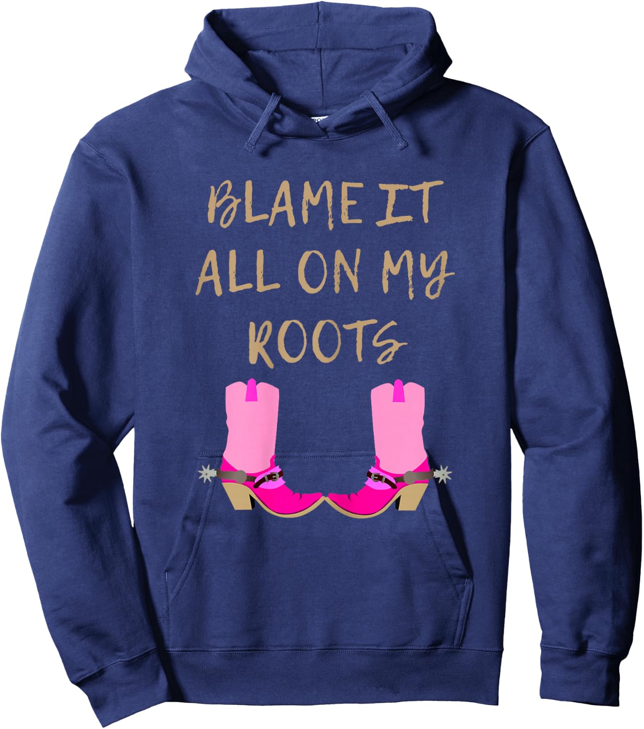 Blame It All On My Roots | Girls Kids - Country Hoodie - Hoodie | Navy