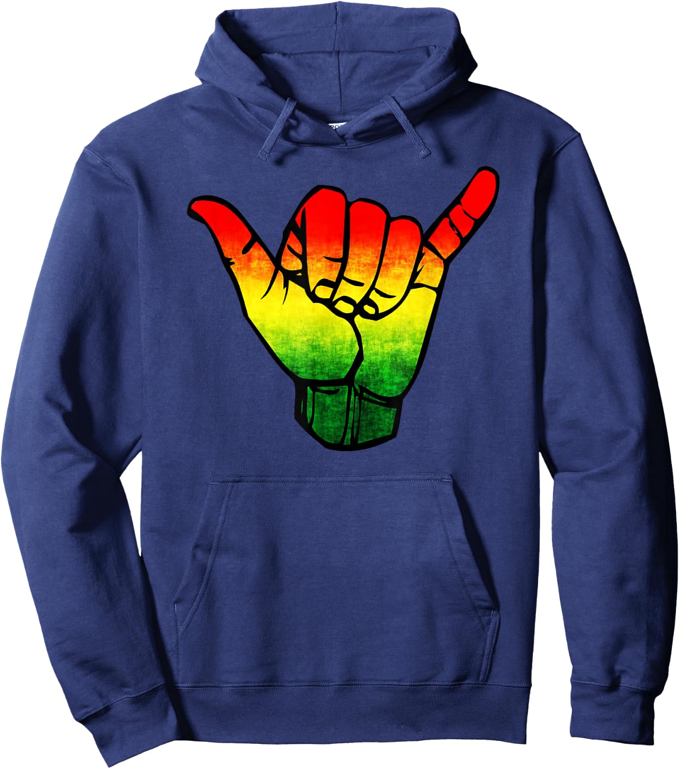 Jamaica Flag Rasta Hawaii Shaka Sign Shirt Art-Retro Shaka Hoodie - Hoodie | Navy