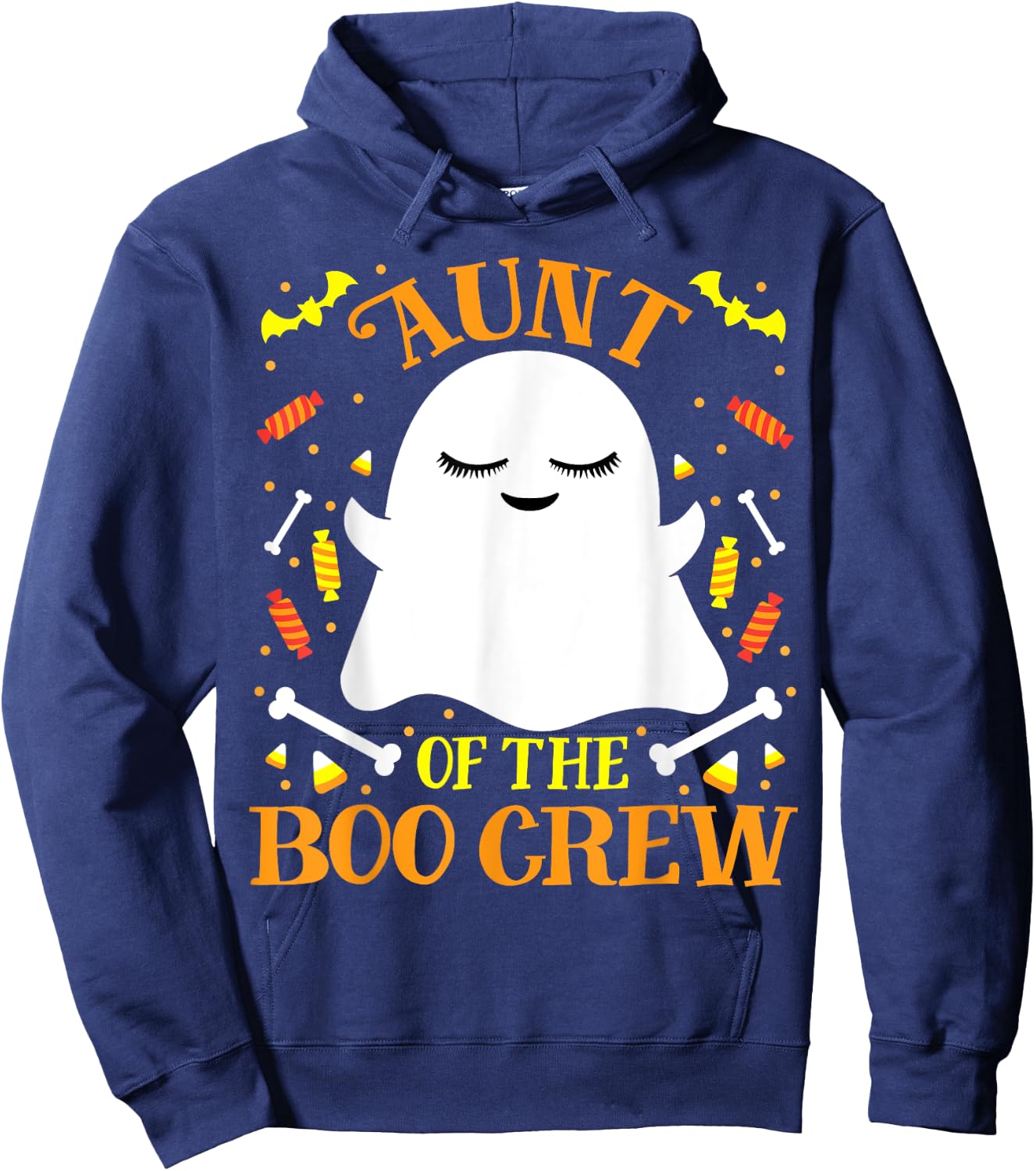 Aunt Boo Crew Ghost Matching Family Set Auntie Halloween Hoodie - Hoodie | Navy