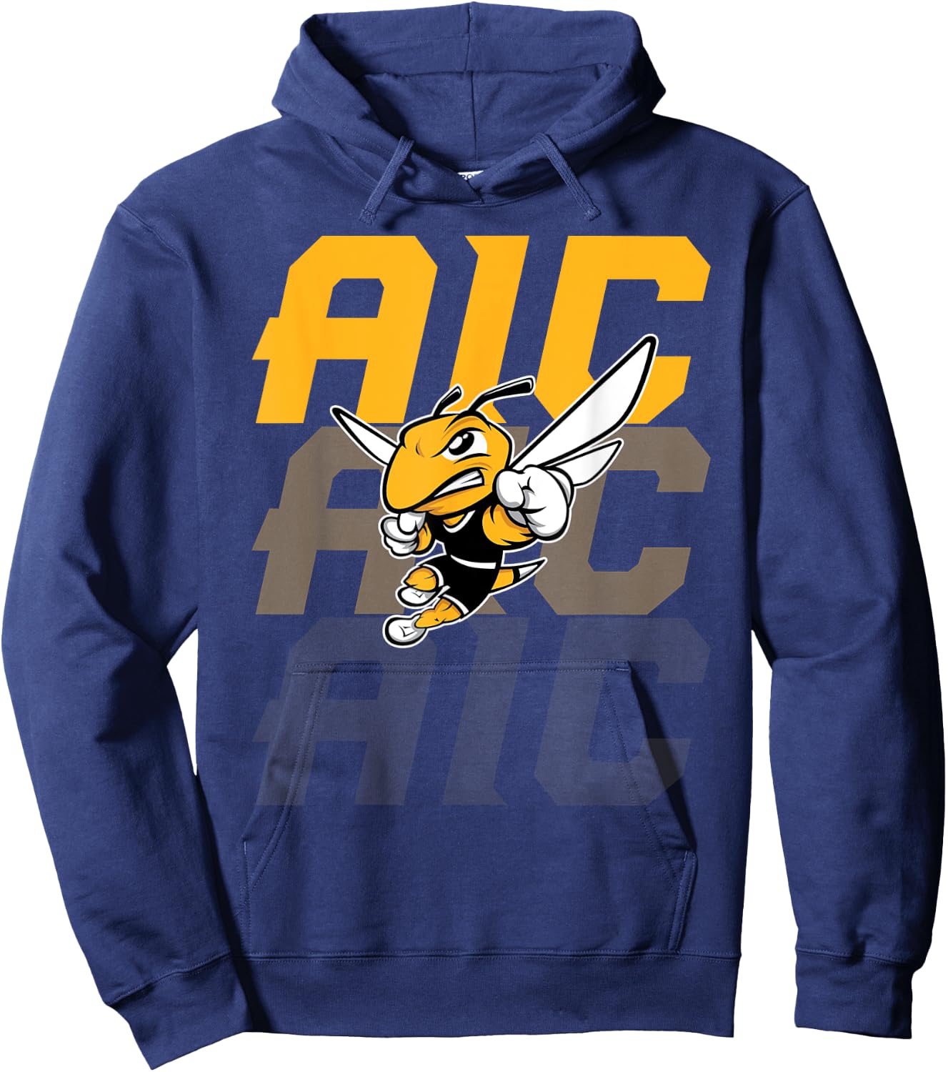 American International College AIC Retro Vintage Sports Hoodie - Hoodie | Navy