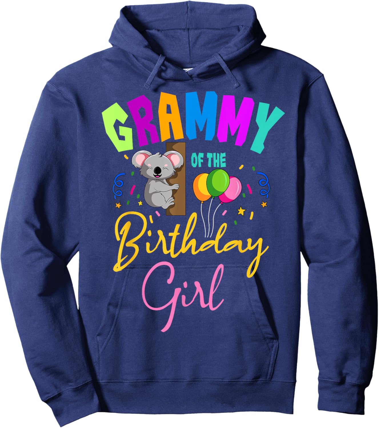 Grammy Of The Birthday Girl Koala Family Bday Party Grammy Hoodie - Hoodie | Navy