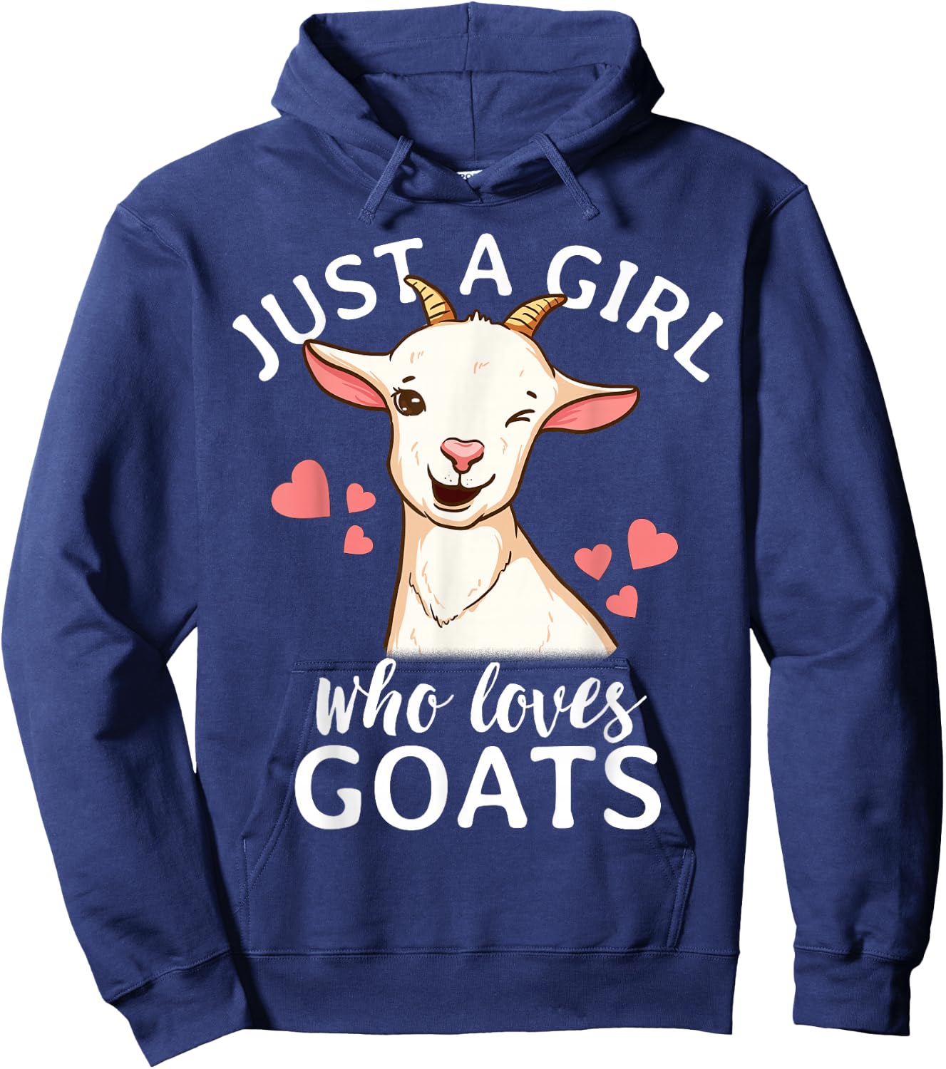 Goat Girl Just A Girl Who Loves Goats Farmer Goat Mom Hoodie - Hoodie | Navy
