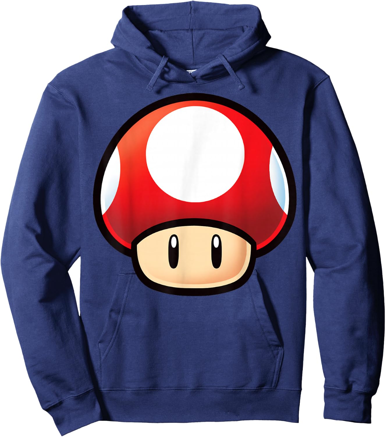 Super Mario Red Mushroom Big Face Hoodie - Hoodie | Navy