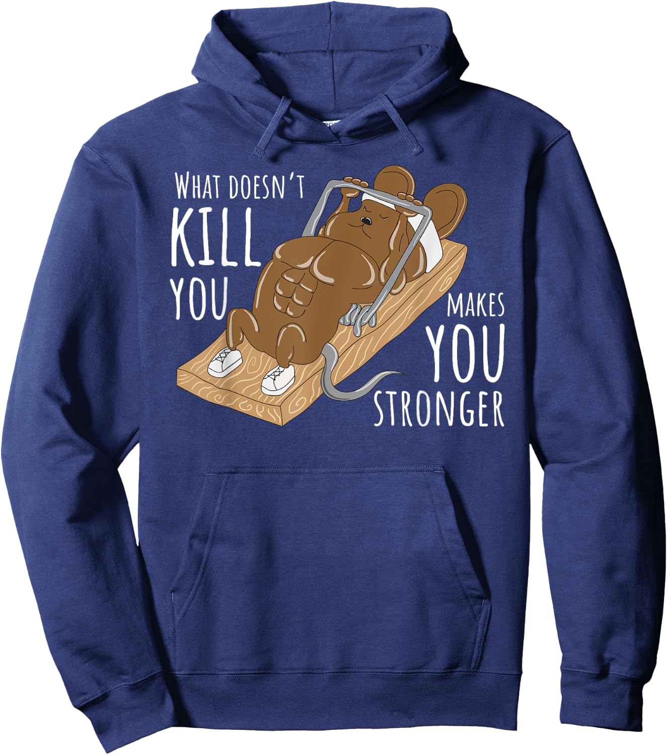 Gym Rat Workout Encouragement Funny Motivational Quote Gift Hoodie - Hoodie | Navy