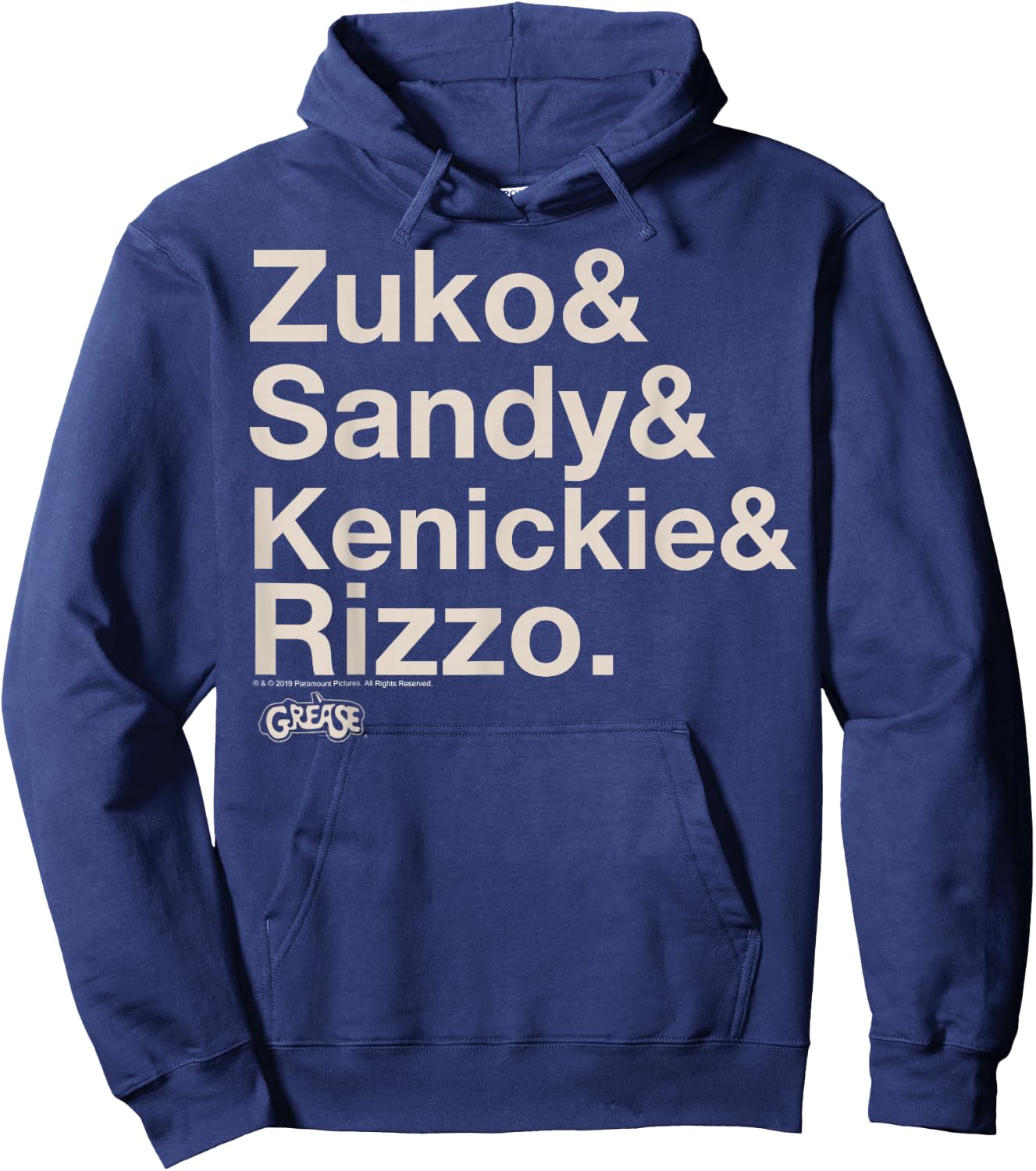 Grease Zuko Sandy Kenickie Rizzo Name Stack Hoodie - Hoodie | Navy