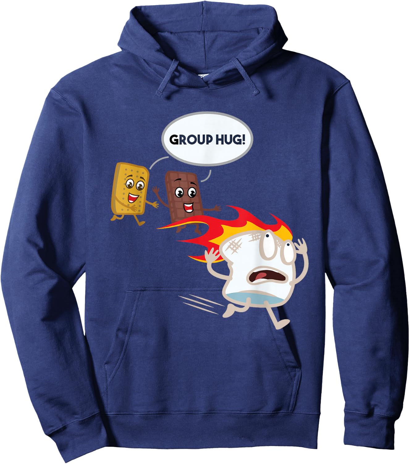 Funny Smores Camping Roasting Outdoor Women Hoodie - Hoodie | Navy