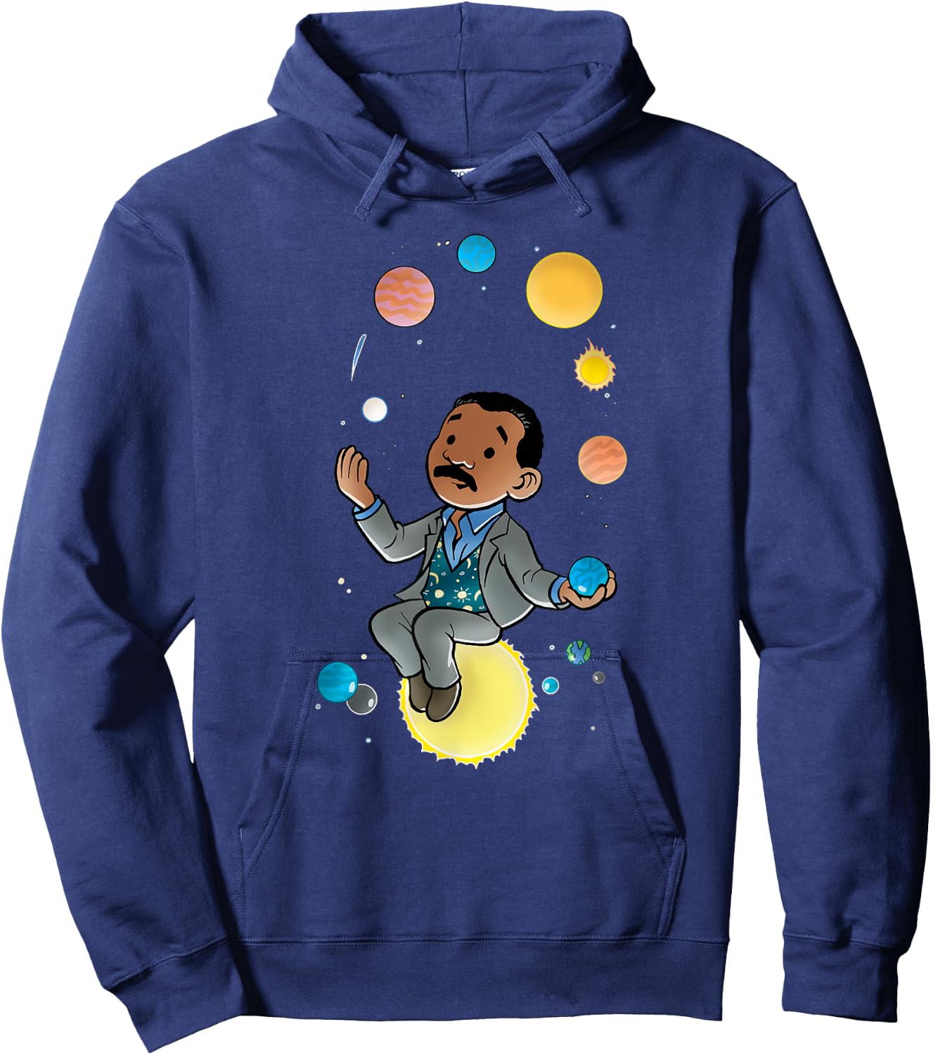 Neil deGrasse Tyson Solar System Hoodie - Hoodie | Navy