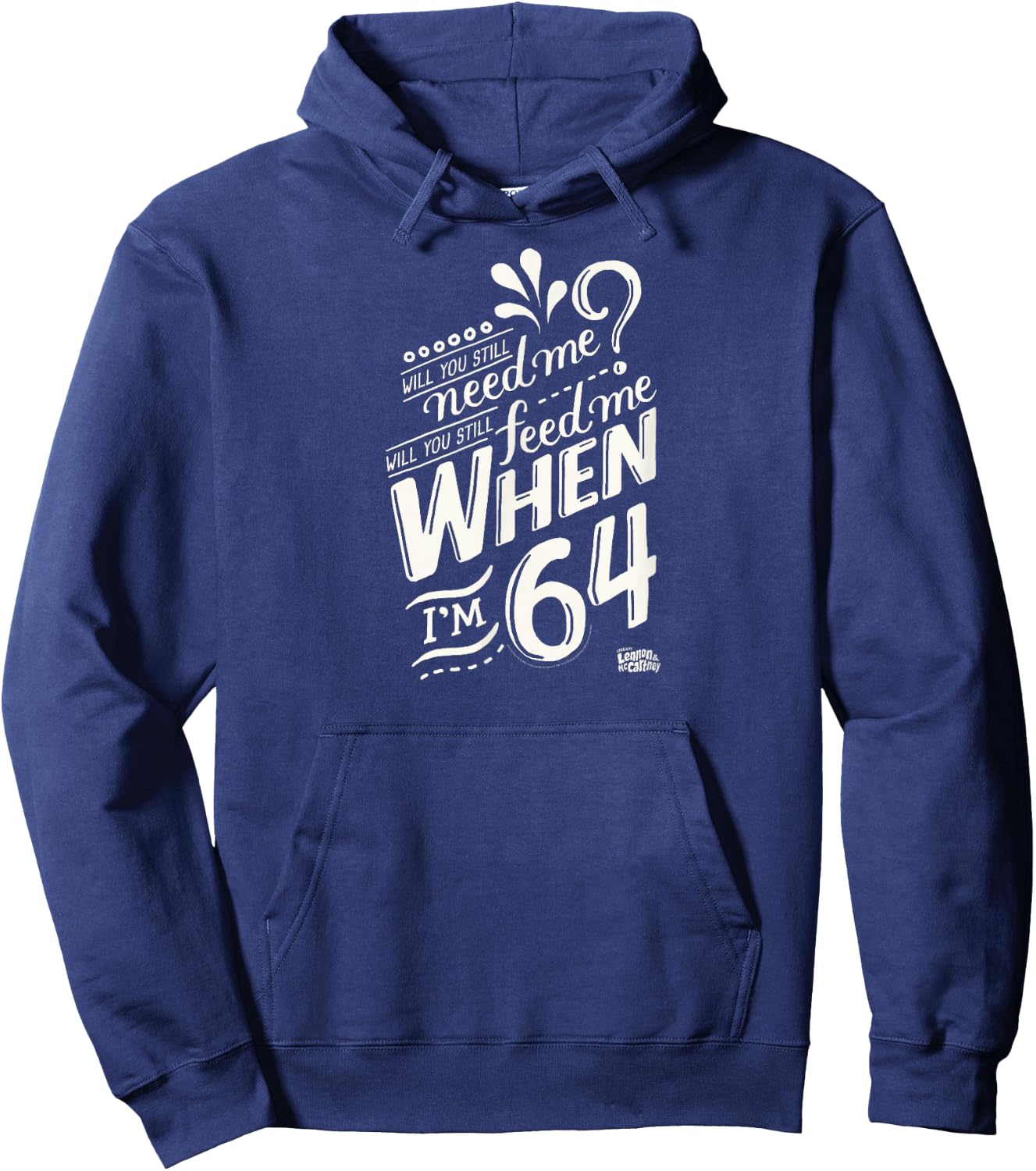 Lyrics by Lennon and McCartney - When I'm 64 Hoodie - Hoodie | Navy