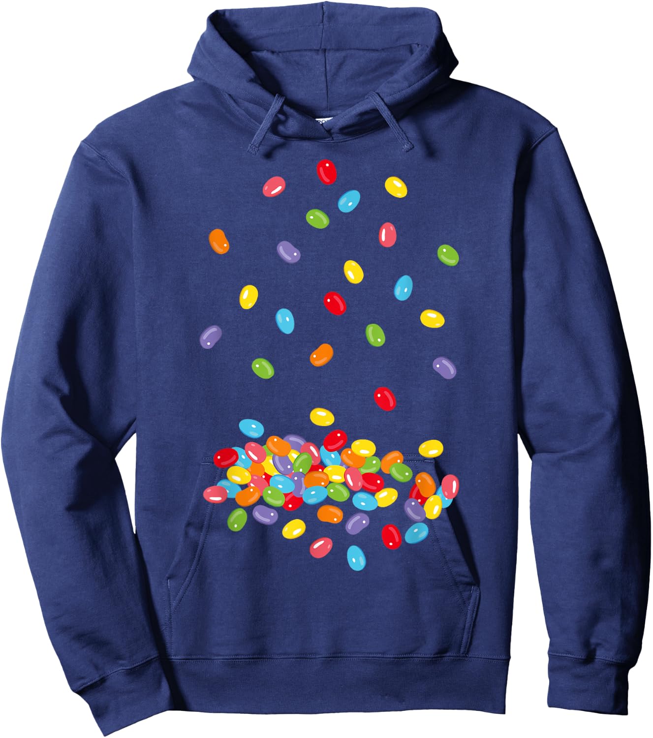 Jelly Beans Colourful Jelly Sweets Design Hoodie - Hoodie | Navy