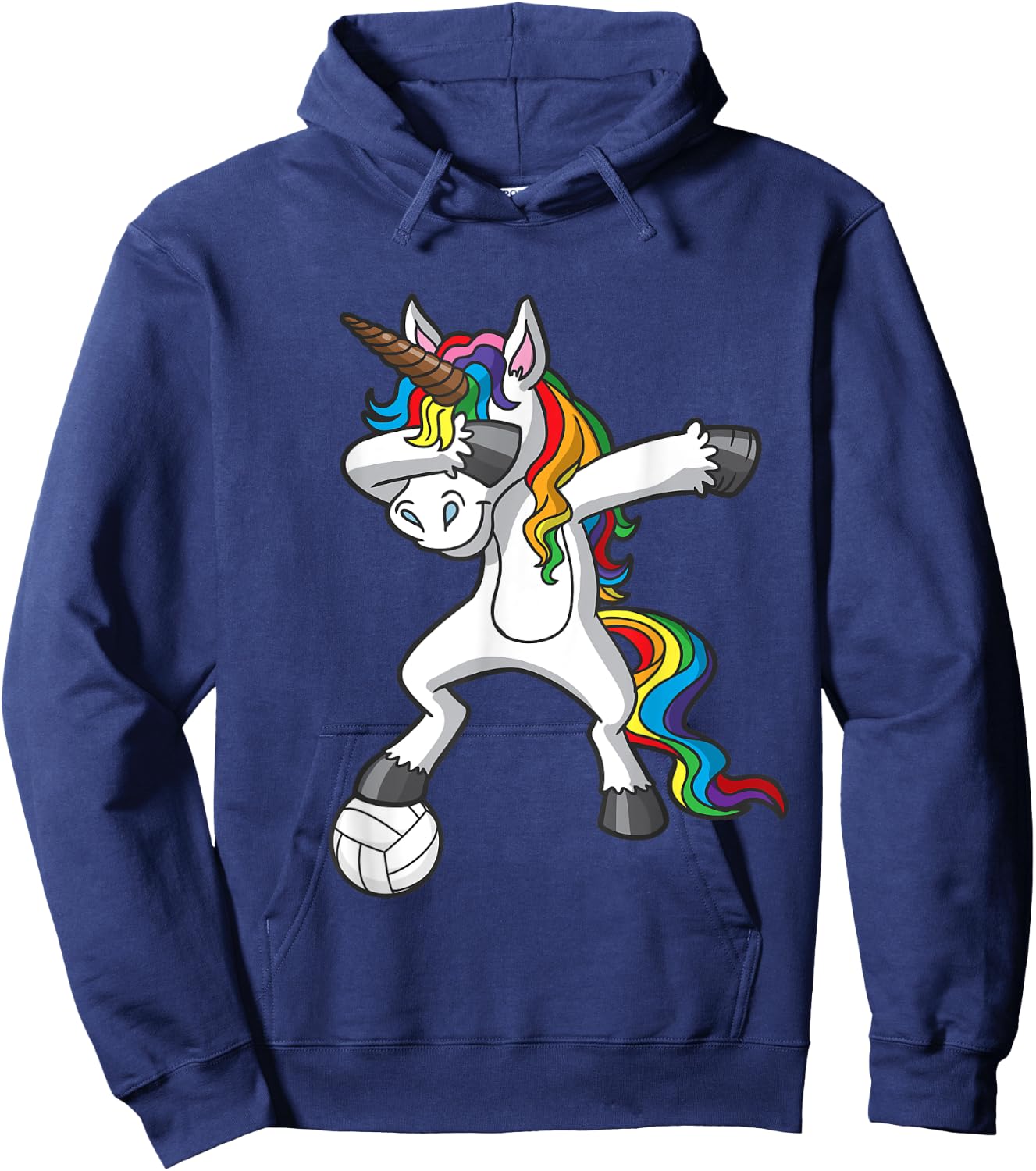 Dabbing Unicorn Volleyball Player Team Goalie Girls Hoodie - Hoodie | Navy