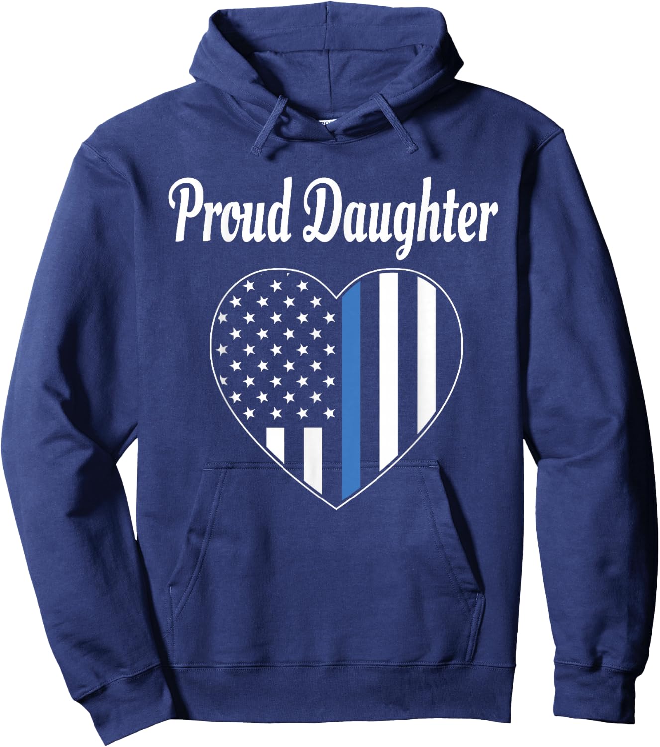 Proud Daughter of Police Officer - Law Enforcement Support Hoodie - Hoodie | Navy