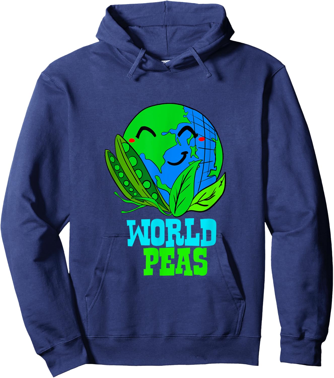 World Peas - Funny World Peace Pun Hoodie - Hoodie | Navy