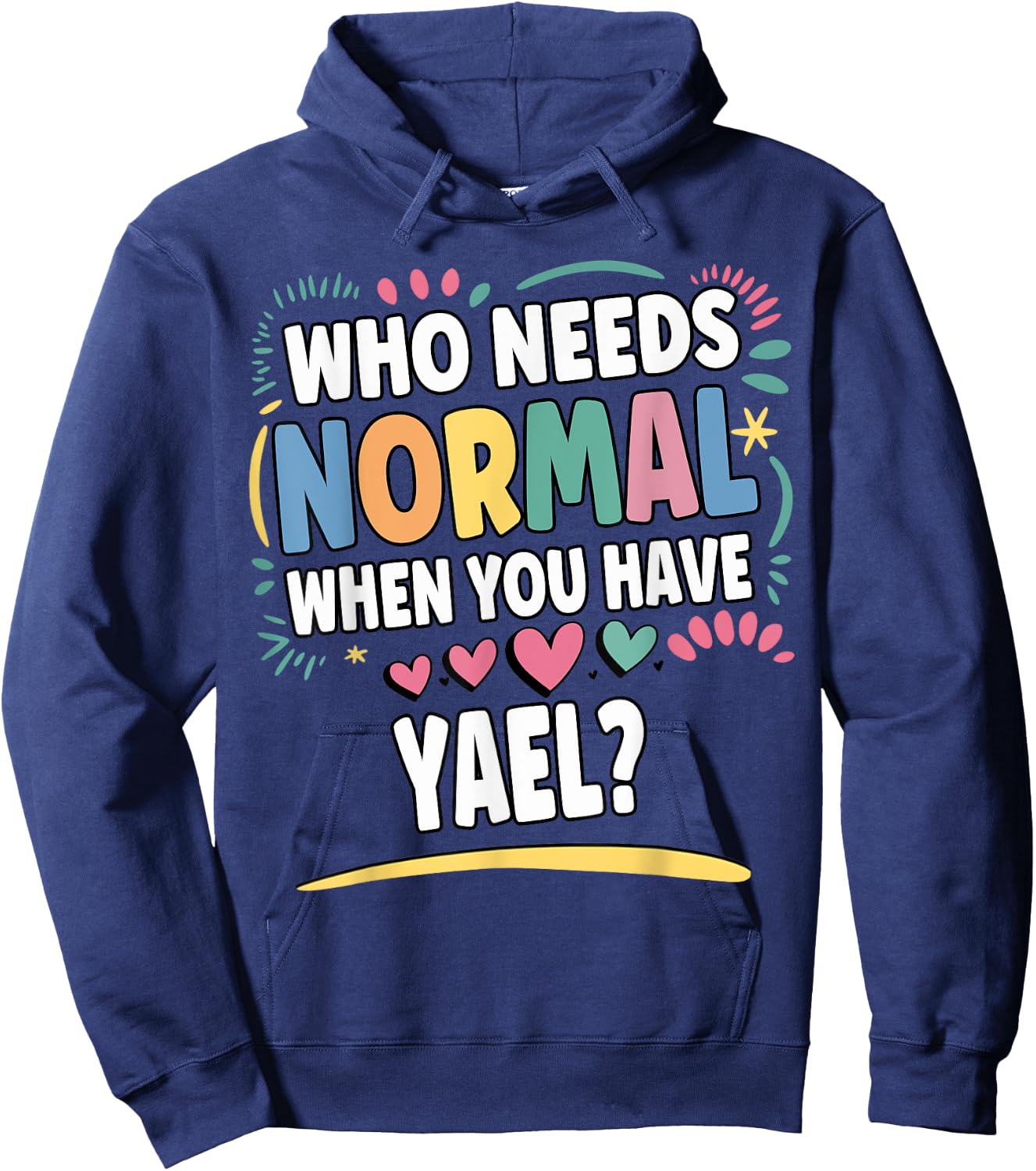 YAEL Personalized Name Funny Cute Custom YAEL Name Hoodie - Hoodie | Navy