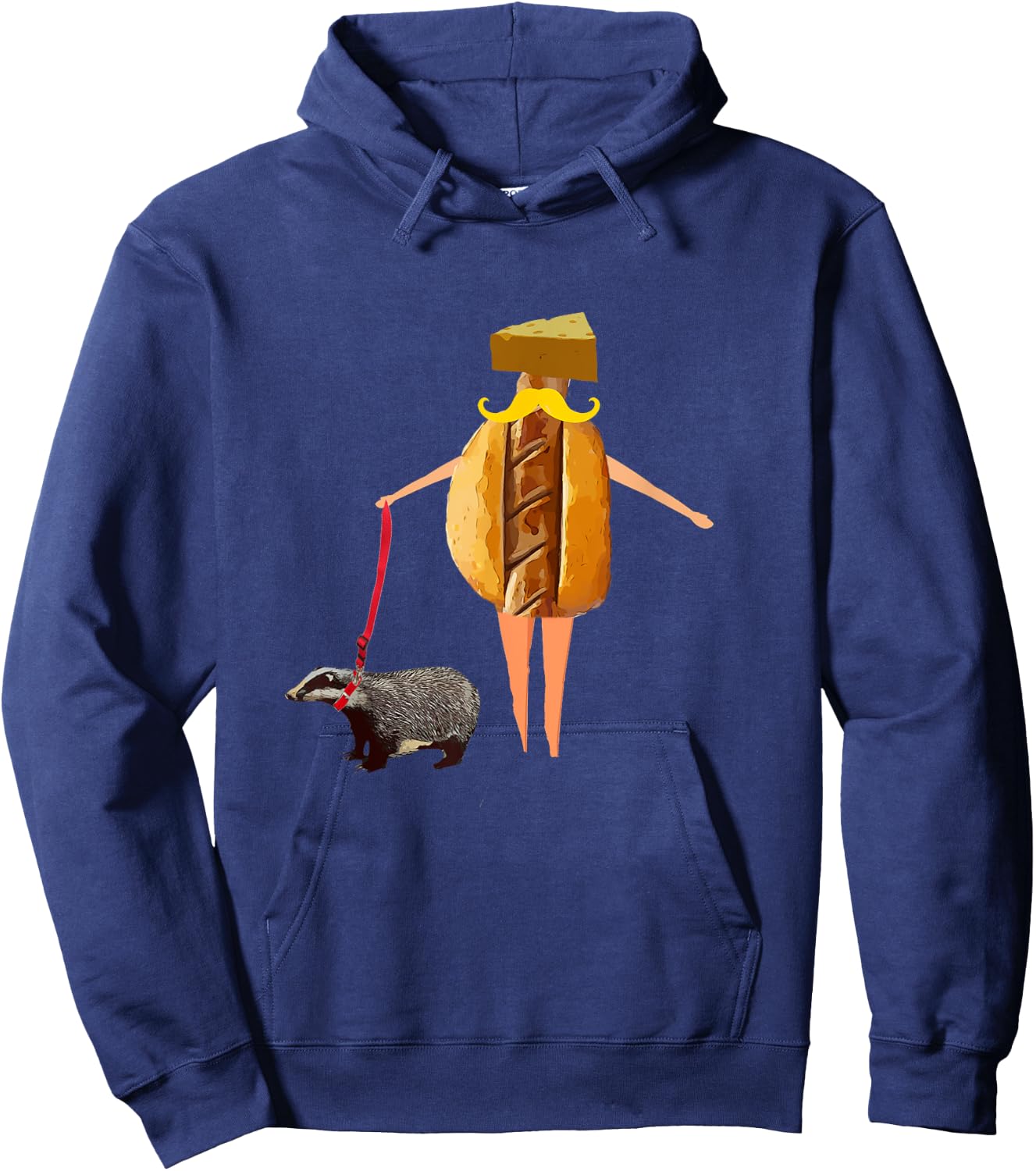 Wisconsin Fan, Brat, Cheese, Badger Pet Funny Shirt Hoodie - Hoodie | Navy
