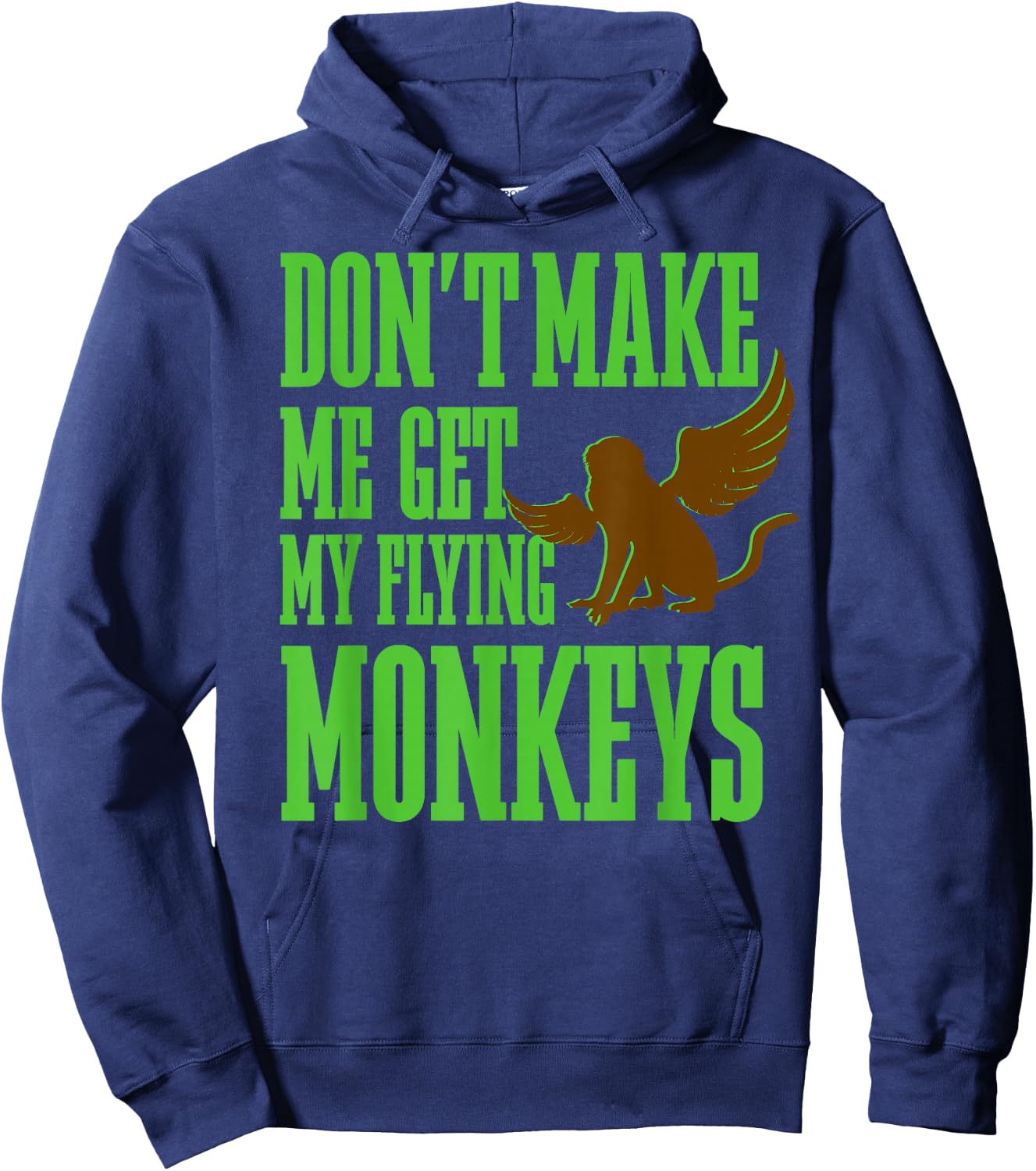 Wizard of OZ Wicked Witch Get My Flying Monkeys Small Hoodie - Hoodie | Navy