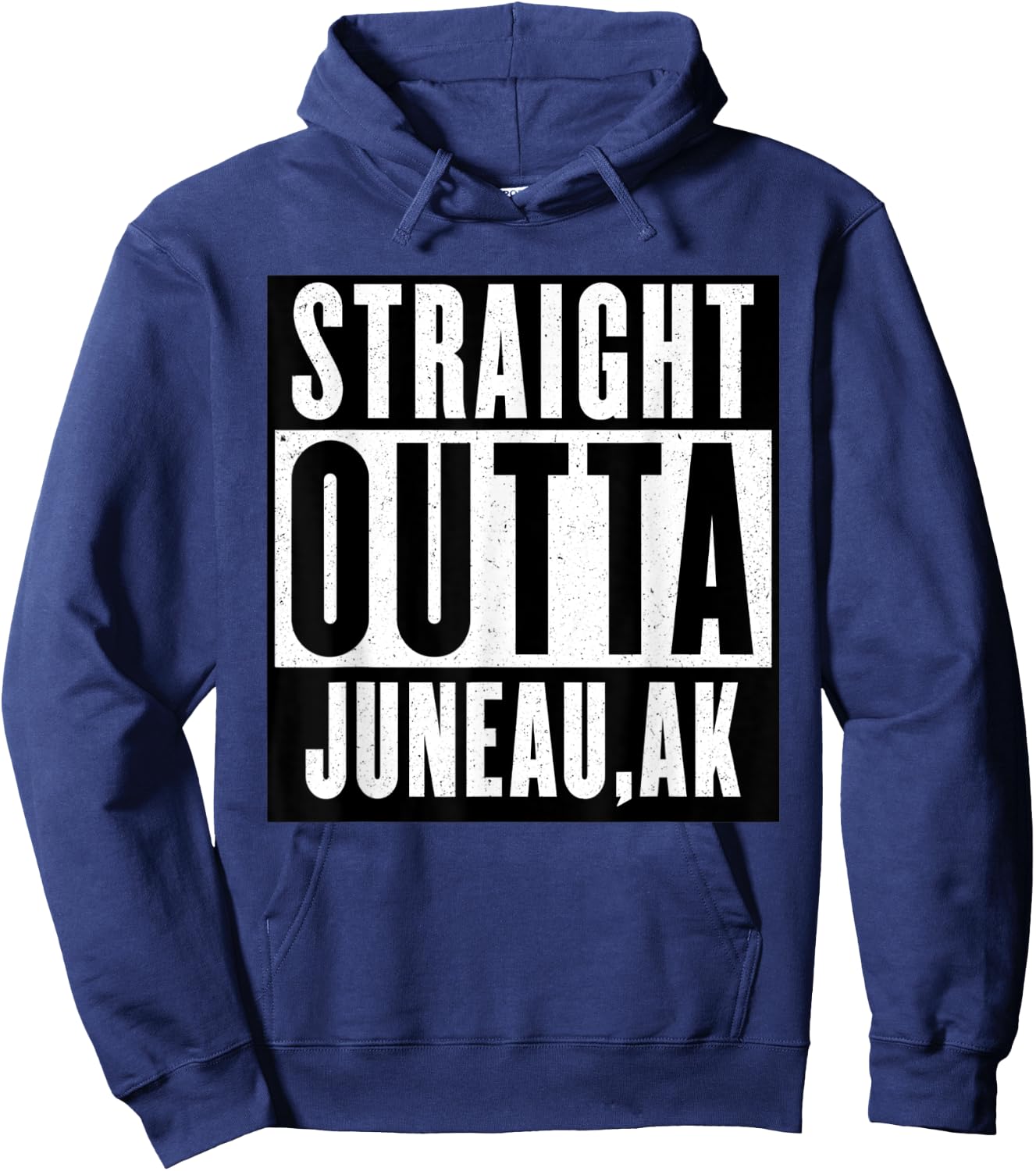 Straight Outta ALASKA JUNEAU Home Hoodie - Hoodie | Navy