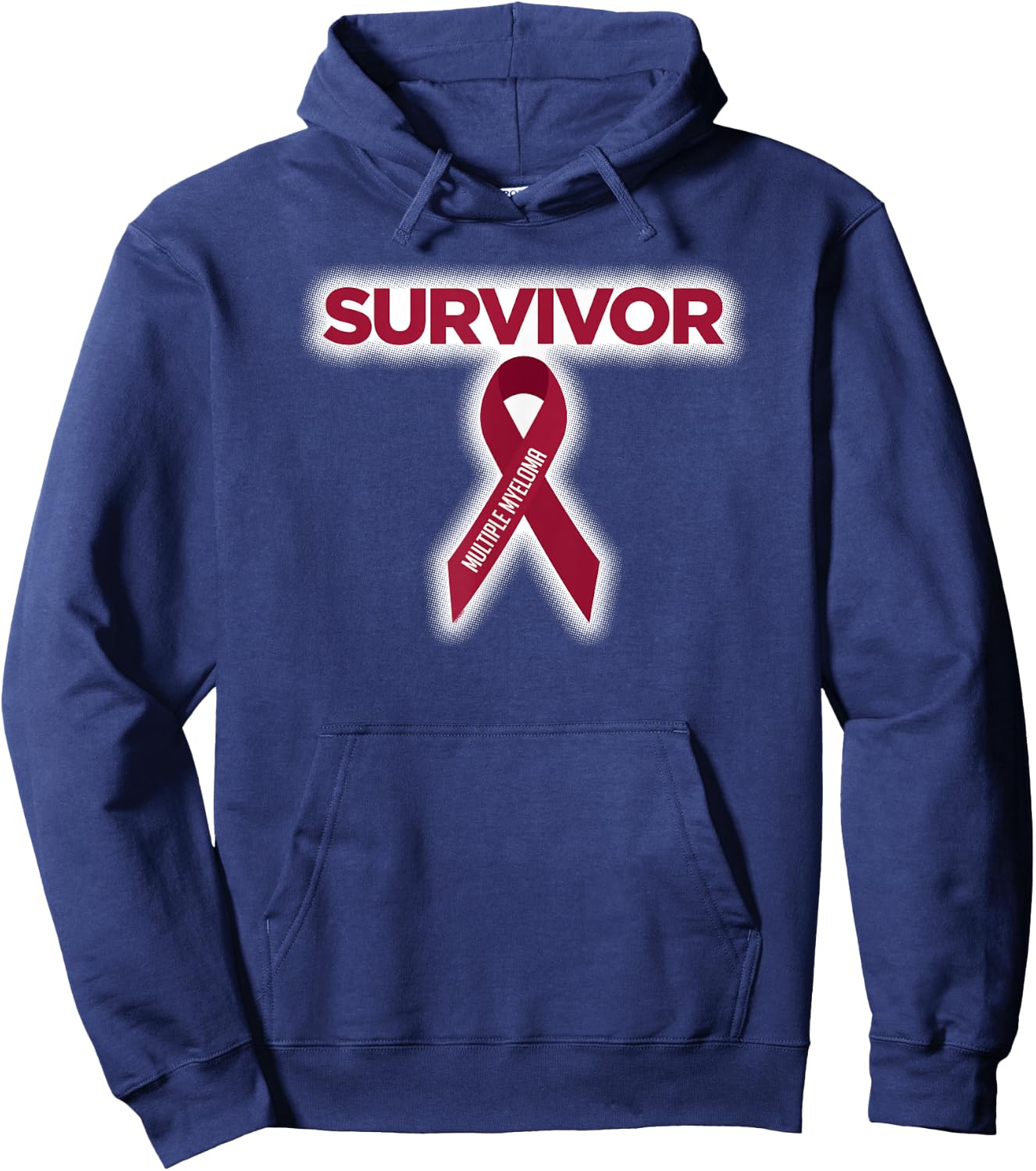 Multiple Myeloma Survivor with Awareness Ribbon Hoodie - Hoodie | Navy