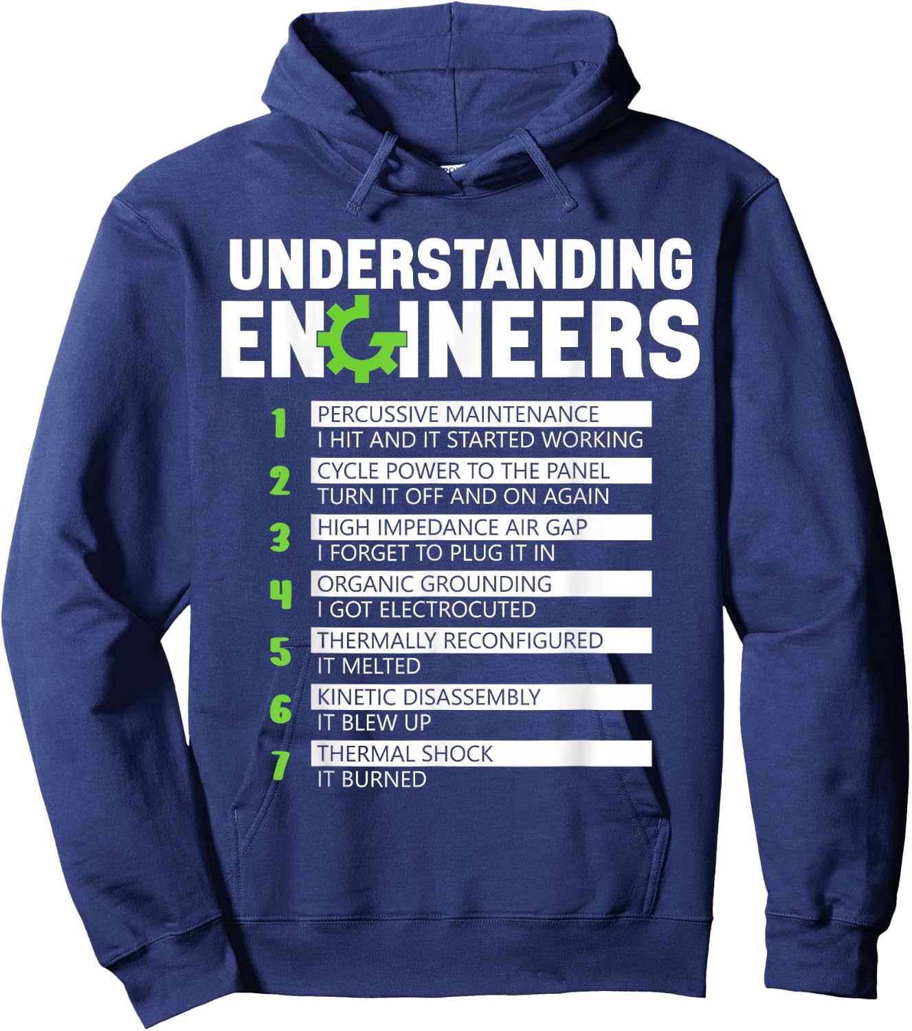Understanding Engineers Men Funny Engineering Engineer Hoodie - Hoodie | Navy