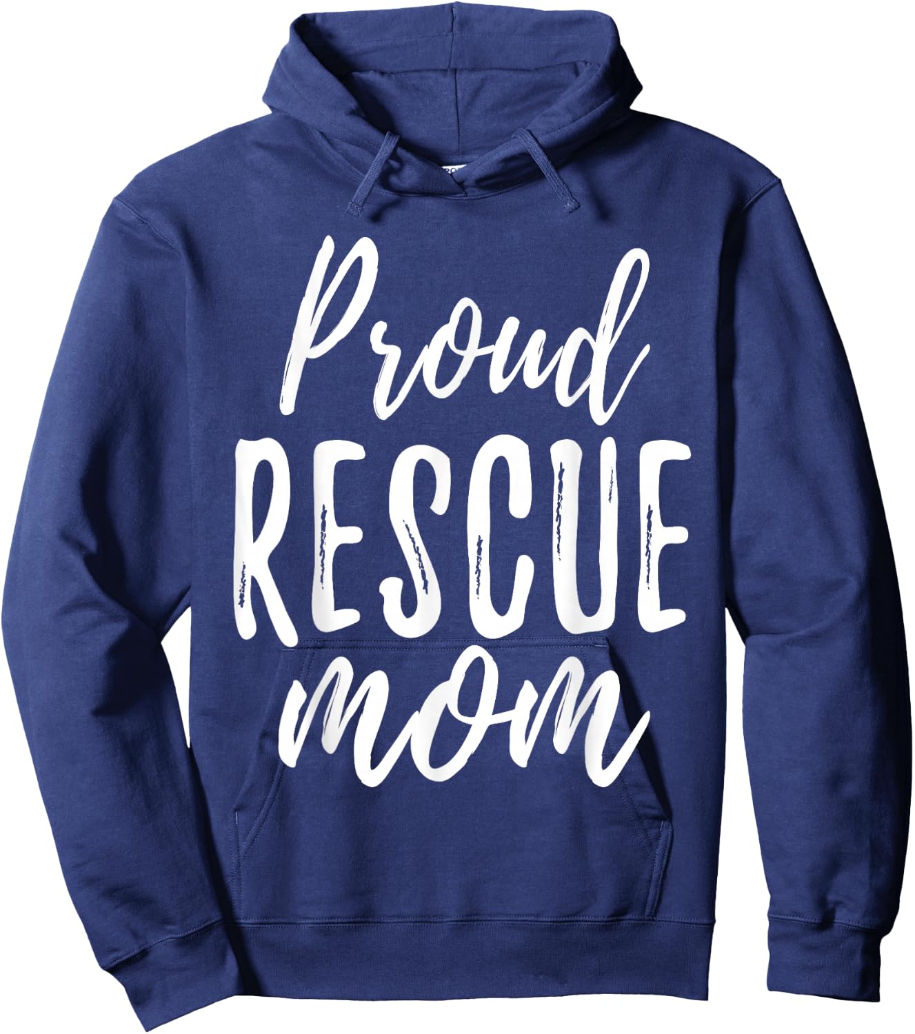 RESCUE MOM T Shirt Animal Lovers Shelter Dog Cat Love Hoodie - Hoodie | Navy