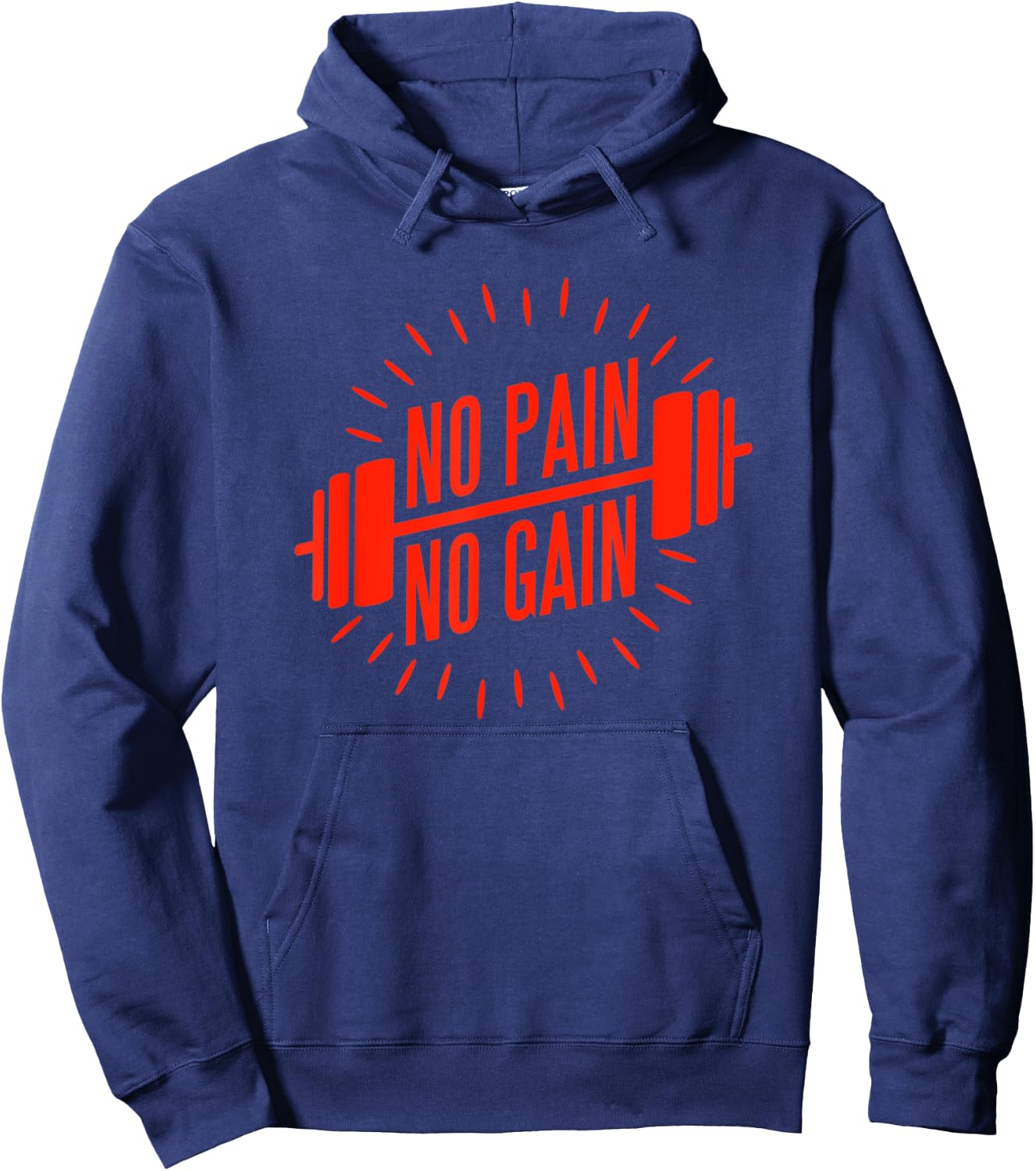 No Pain No Gain Fitness Gym Clothing Equipment Men Women Hoodie - Hoodie | Navy