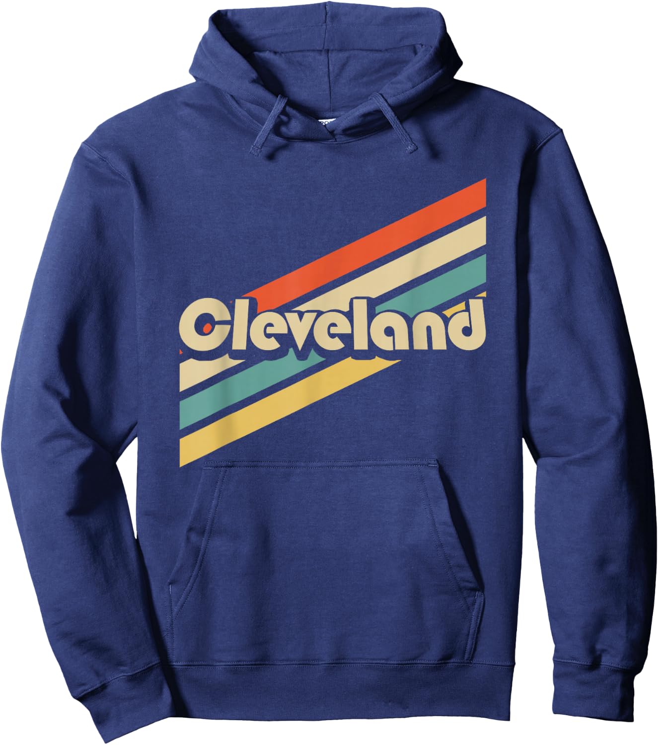 Vintage 80s Cleveland Ohio Hoodie - Hoodie | Navy