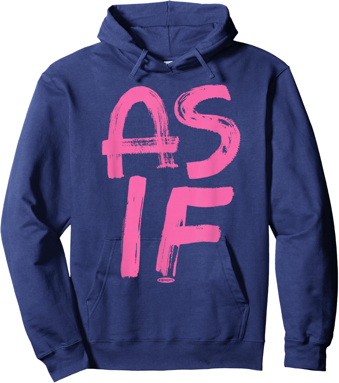 Clueless As If - Blue, Men's, Small, Short Sleeve, Classic Fit, Cotton/Polyester Blend, Officially Licensed Graphic Hoodie - Hoodie | Navy