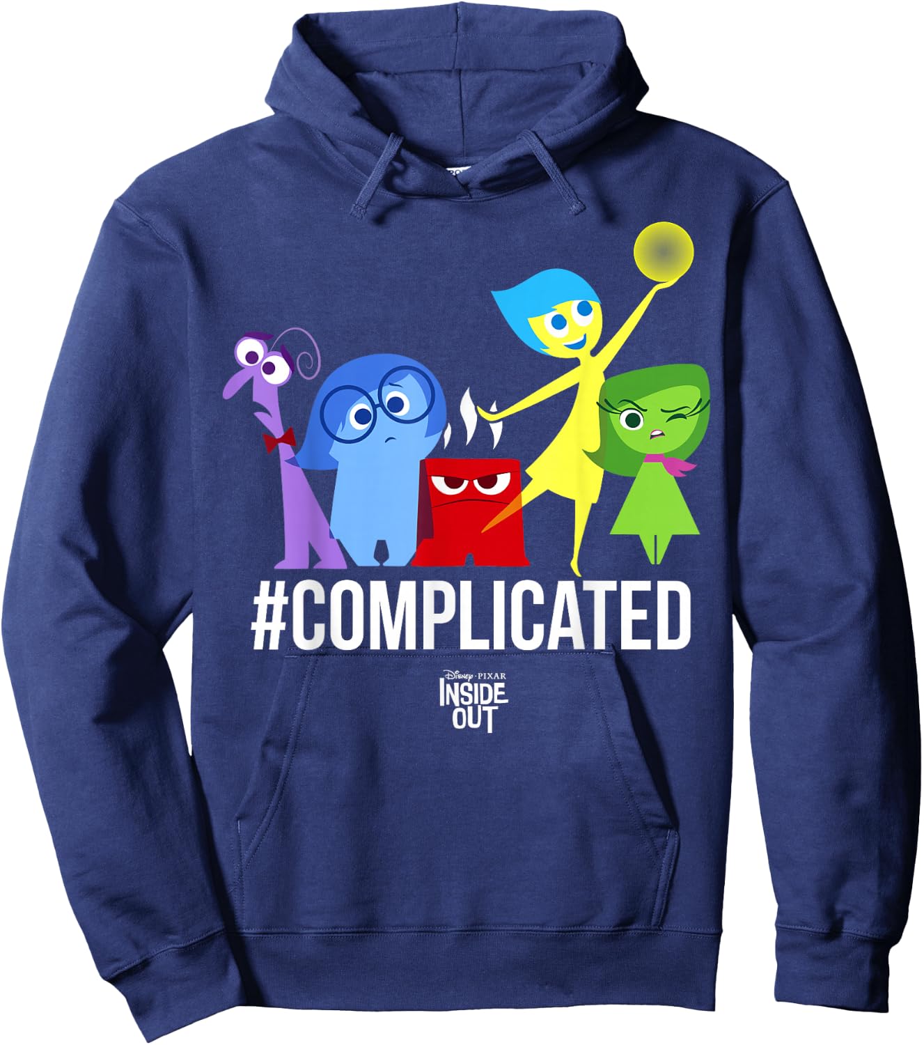 Disney Pixar Inside Out Complicated Emotions Group Shot Hoodie - Hoodie | Navy