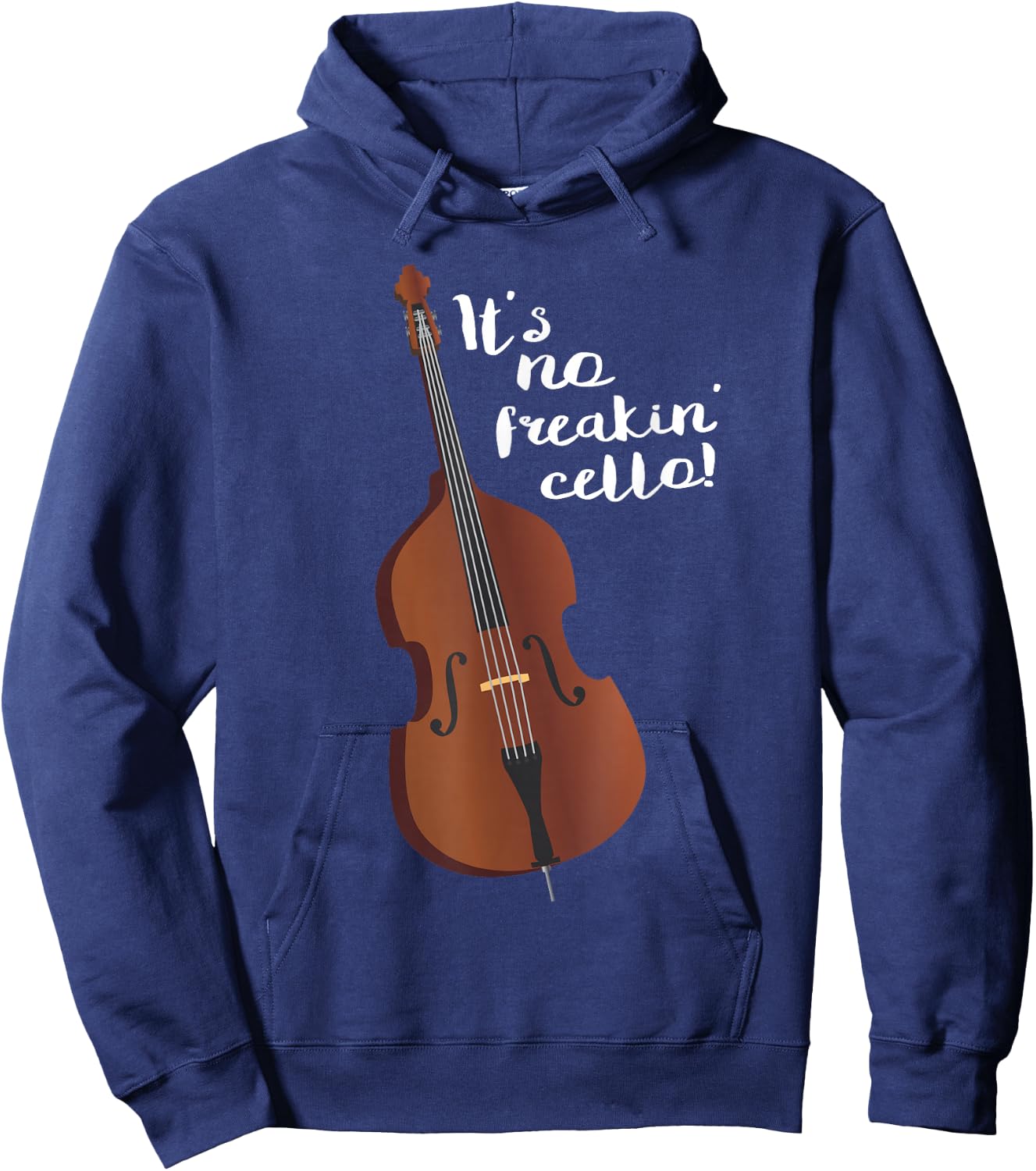 Funny Double Bass Player Musician Upright Bass Joke Bassist Hoodie - Hoodie | Navy