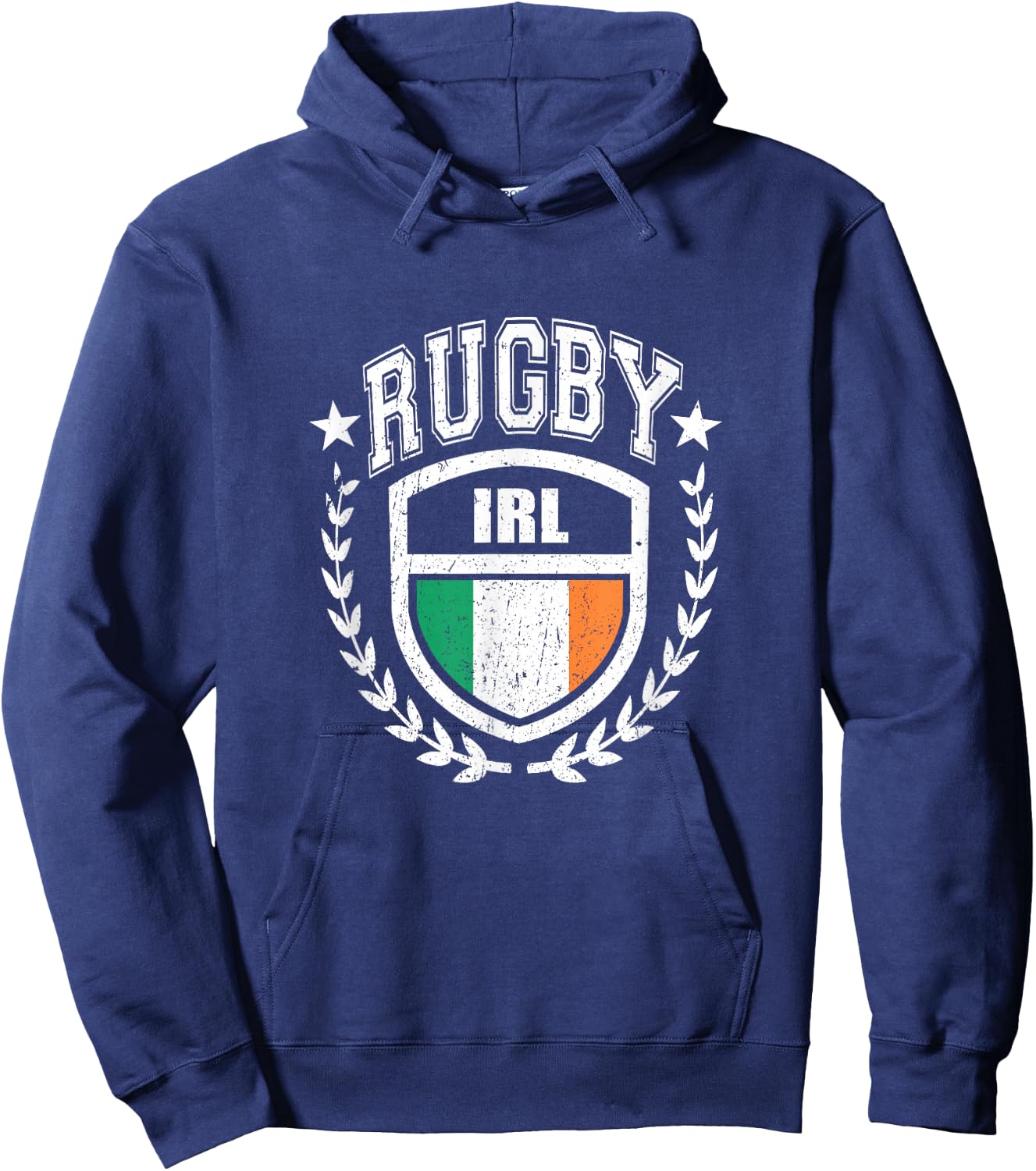 Ireland Rugby Equipment Irish Flag Vintage Sport Hoodie - Hoodie | Navy