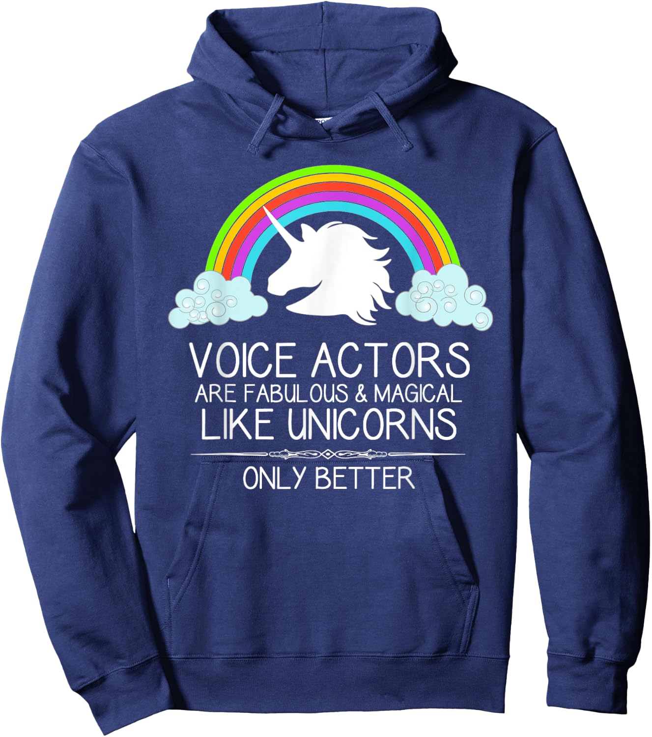 Voice Over Gifts - Voice Actors Are Like Unicorns Voiceover Hoodie - Hoodie | Navy
