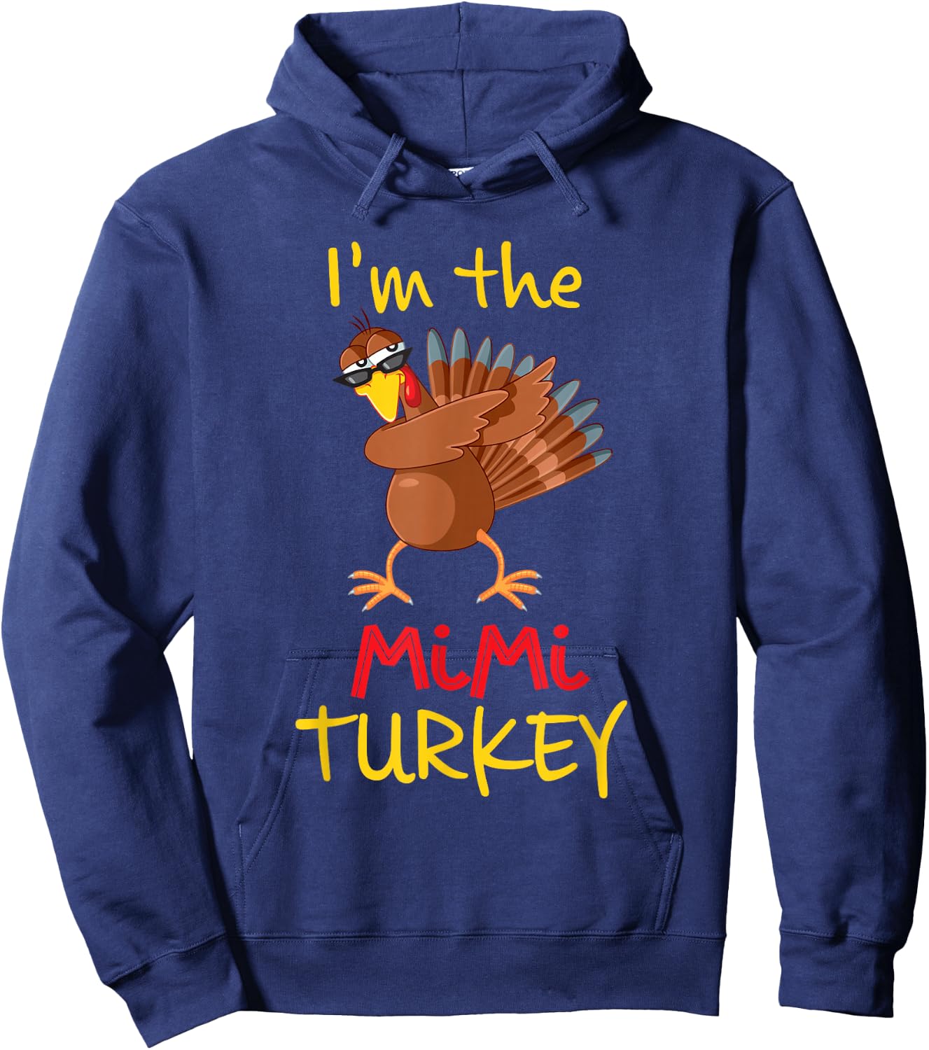 Funny Mimi Turkey Matching Family Group Thanksgiving Party Hoodie - Hoodie | Navy