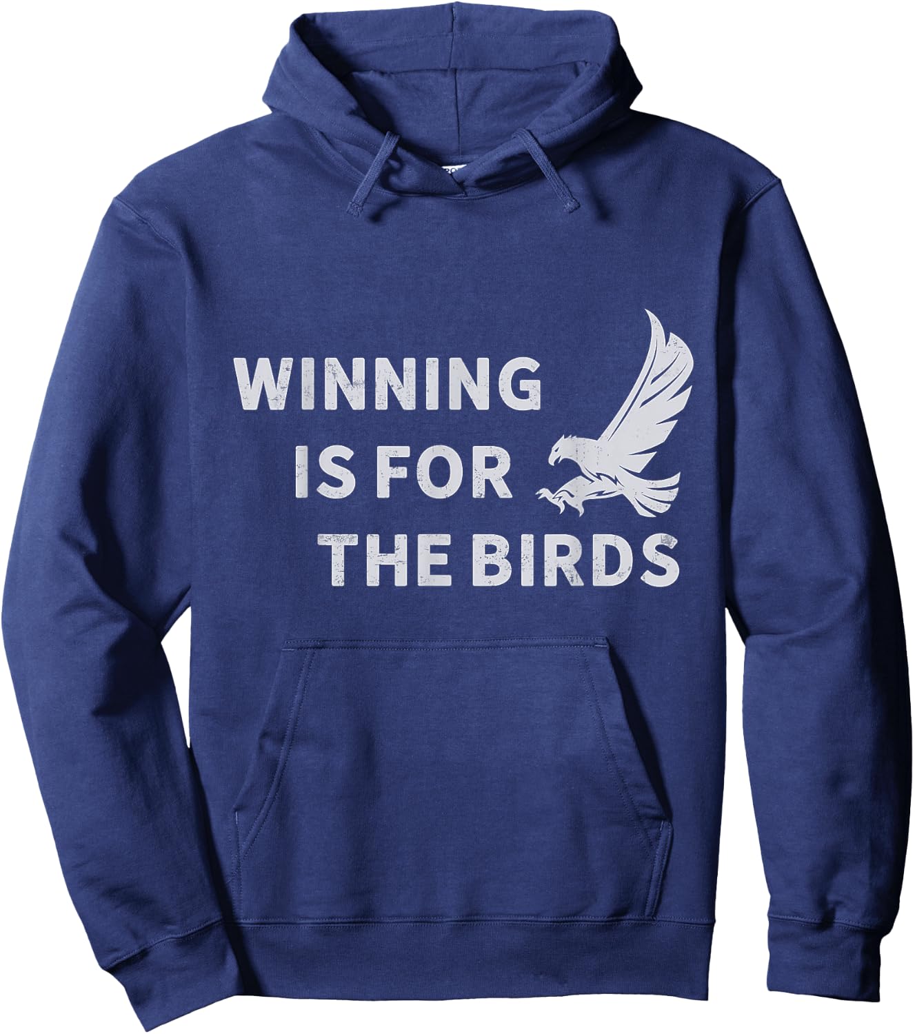 Winning Is For The Birds Vintage Eagle Mascot Hoodie - Hoodie | Navy