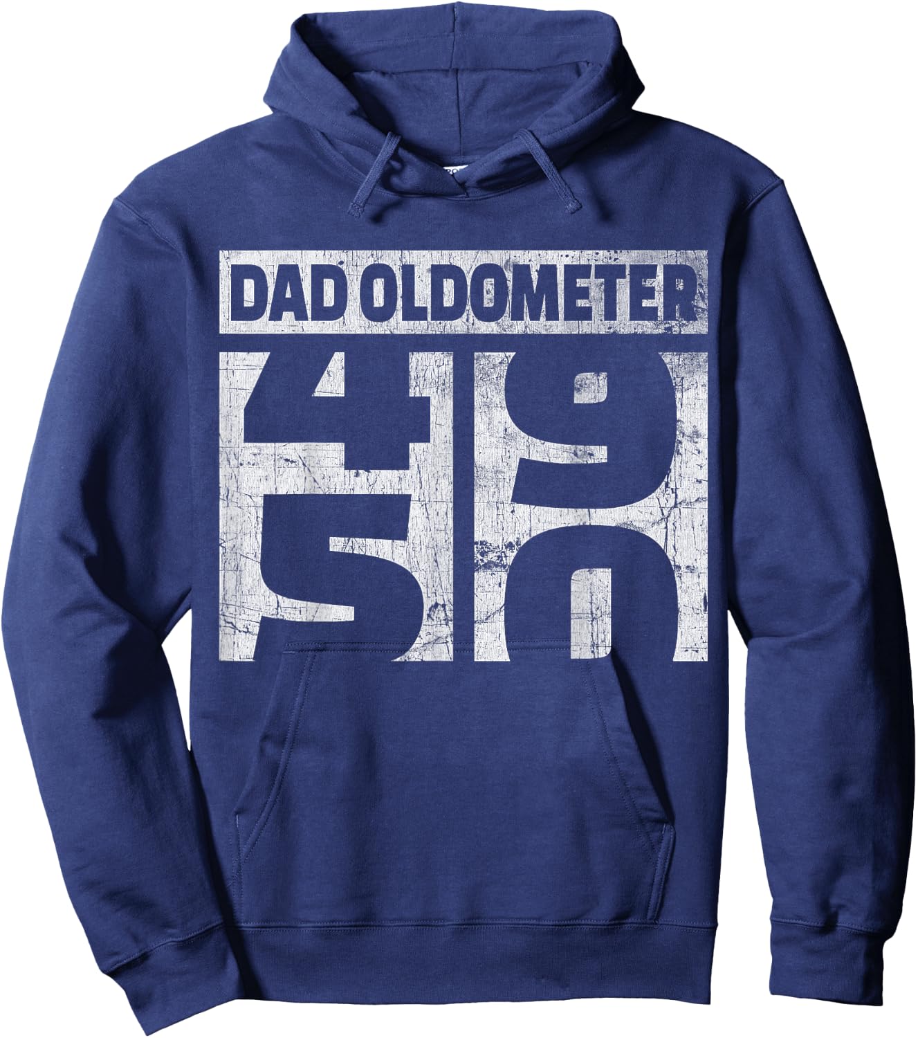 Oldometer 49-50 Funny 50th Birthday Odometer Gift Dad Hoodie - Hoodie | Navy