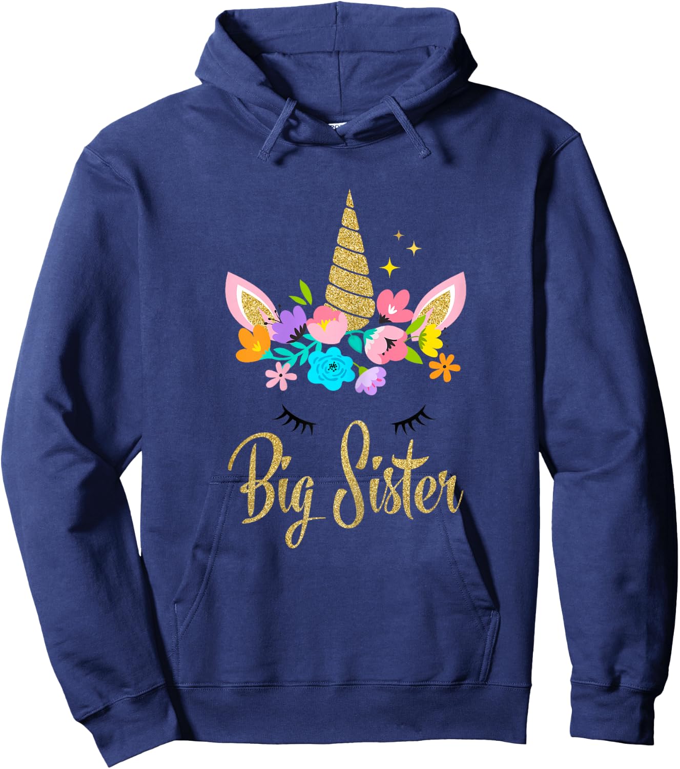 Kids Unicorn Big Sister Shirt I'm going to be a big sister Hoodie - Hoodie | Navy