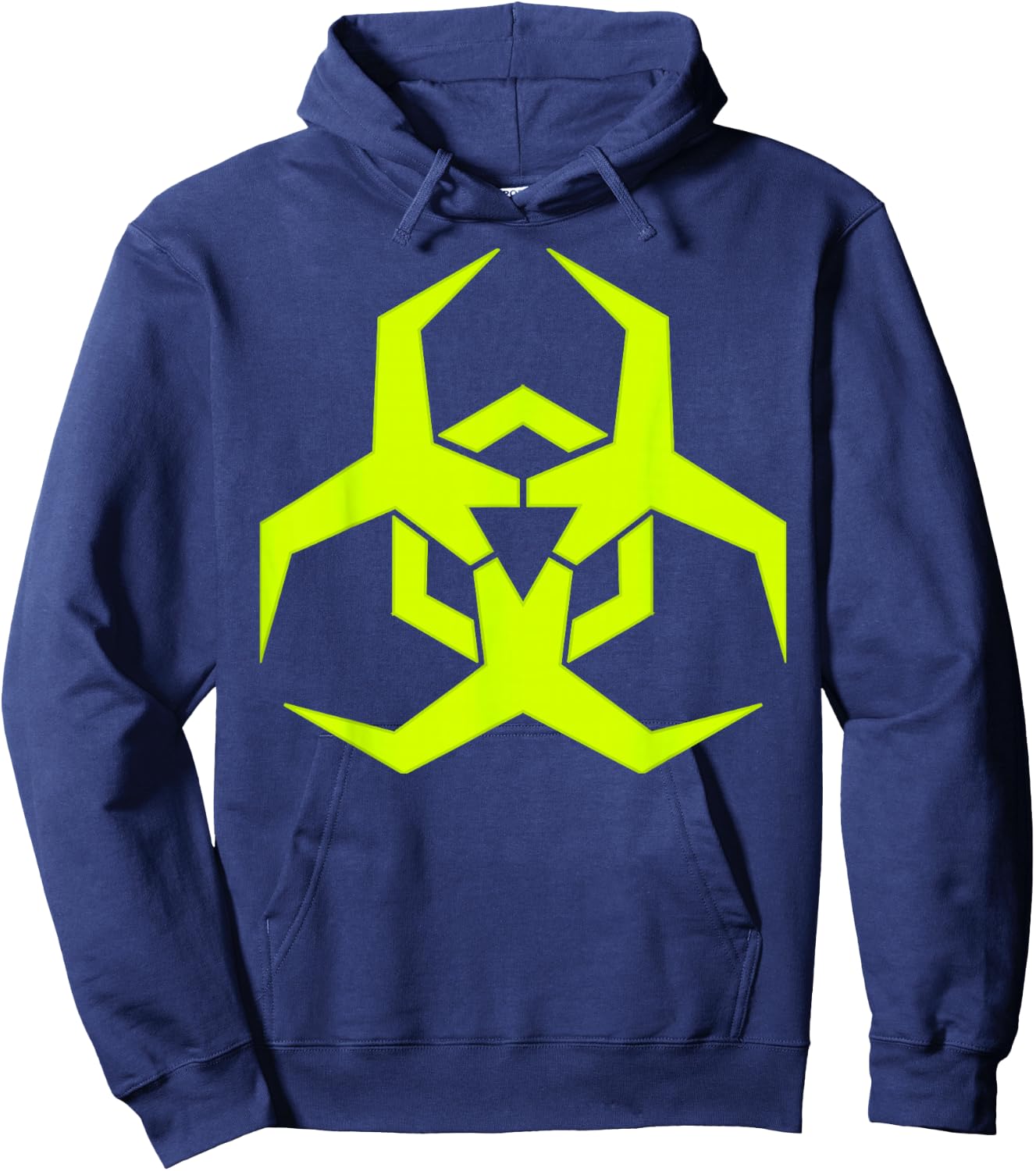 Toxic Neon Green Biohazard Symbol Hoodie - Hoodie | Navy