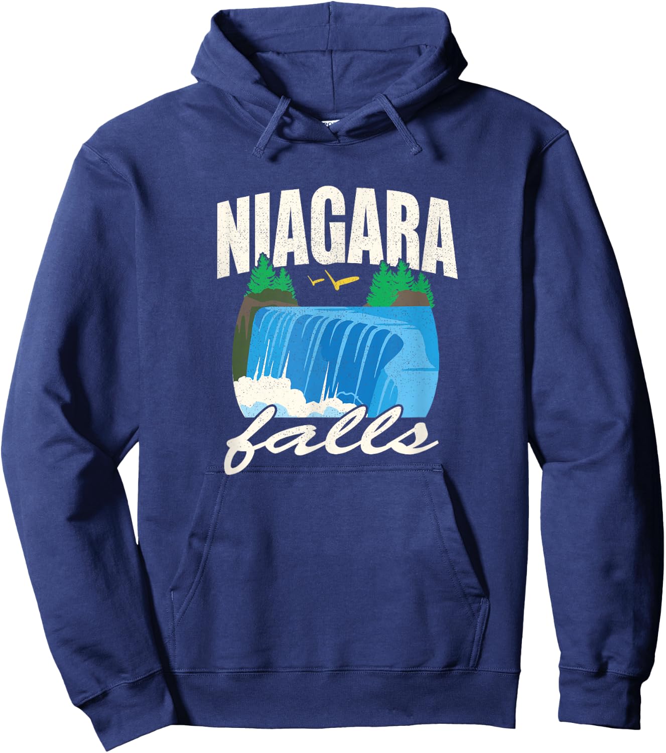 Vintage Niagara Niagra Falls National Park New York T Shirt Hoodie - Hoodie | Navy