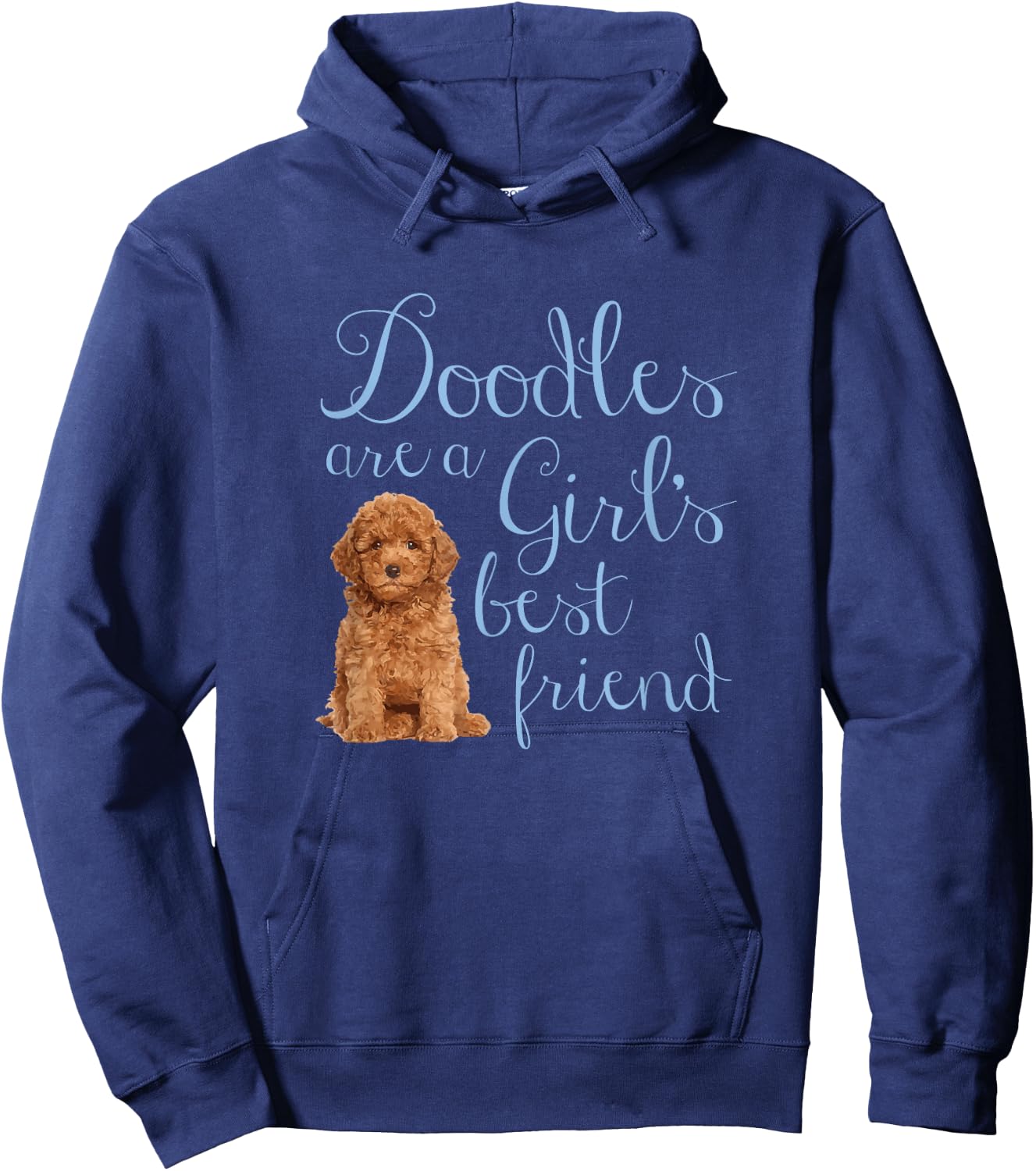 Doodles are a Girl's Best Friend Golden Labradoodle Dog Mom Hoodie - Hoodie | Navy
