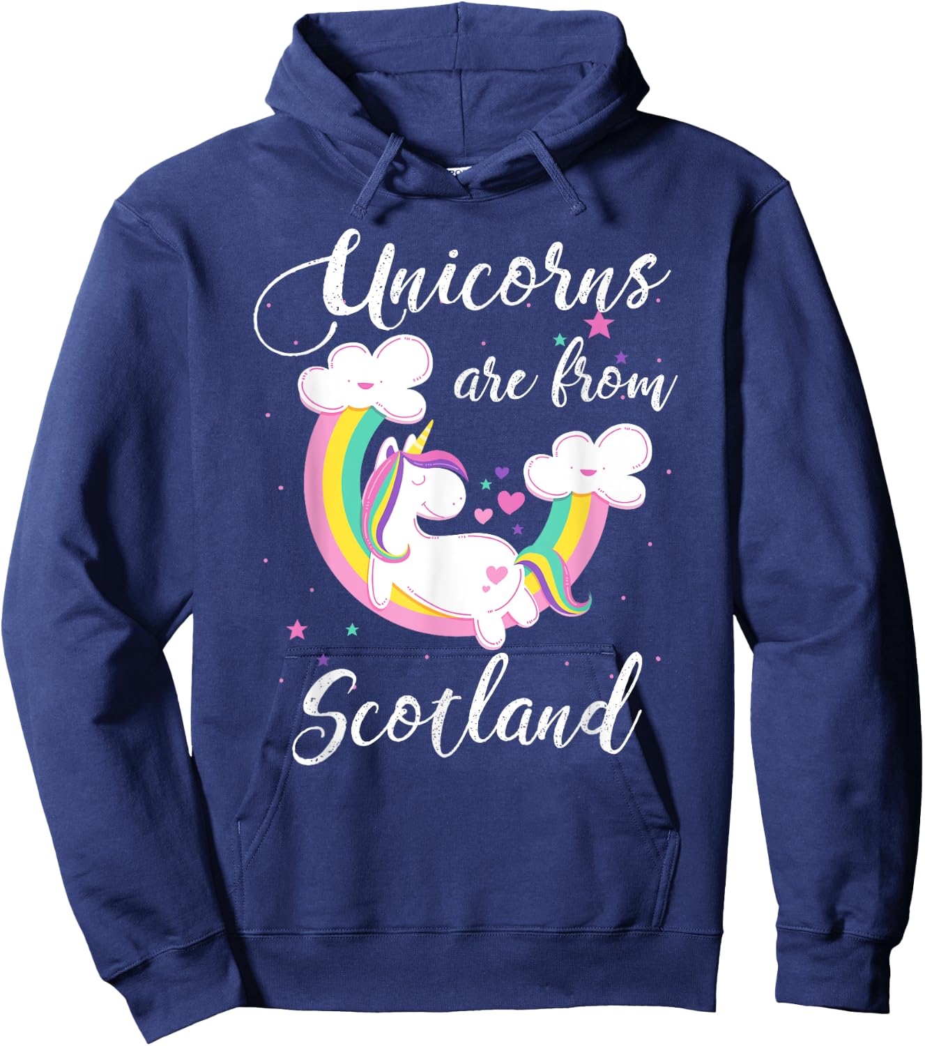 Unicorns Are From Scotland / Magical Unicorn Gift Hoodie - Hoodie | Navy
